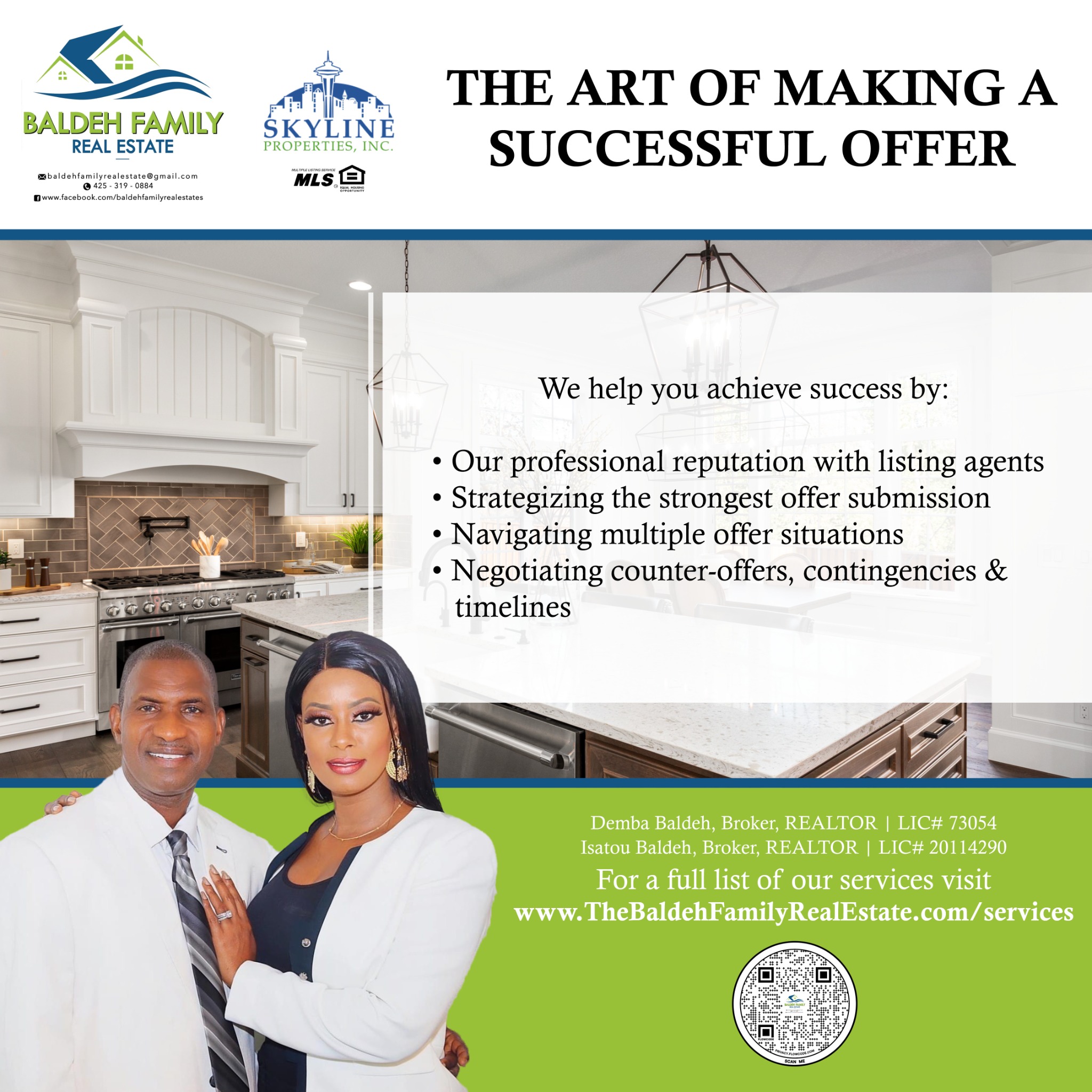 Baldeh Family Real Estate Facebook ad: Message or Call Demba: (425) 319-0884 & Isatou: (425)…