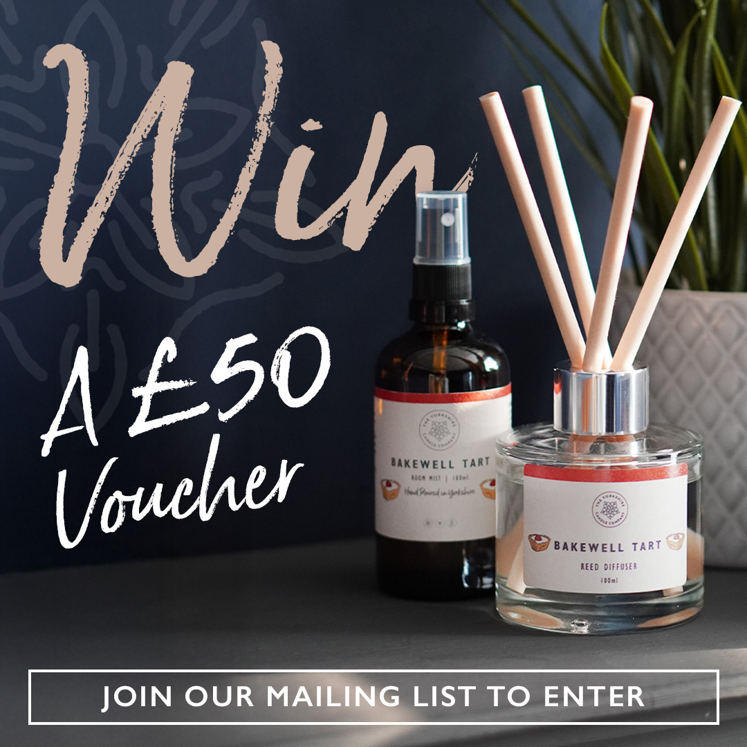 The Yorkshire Candle Company LTD Facebook ad: Win A £50 Voucher In Our Monthly Prize Draw