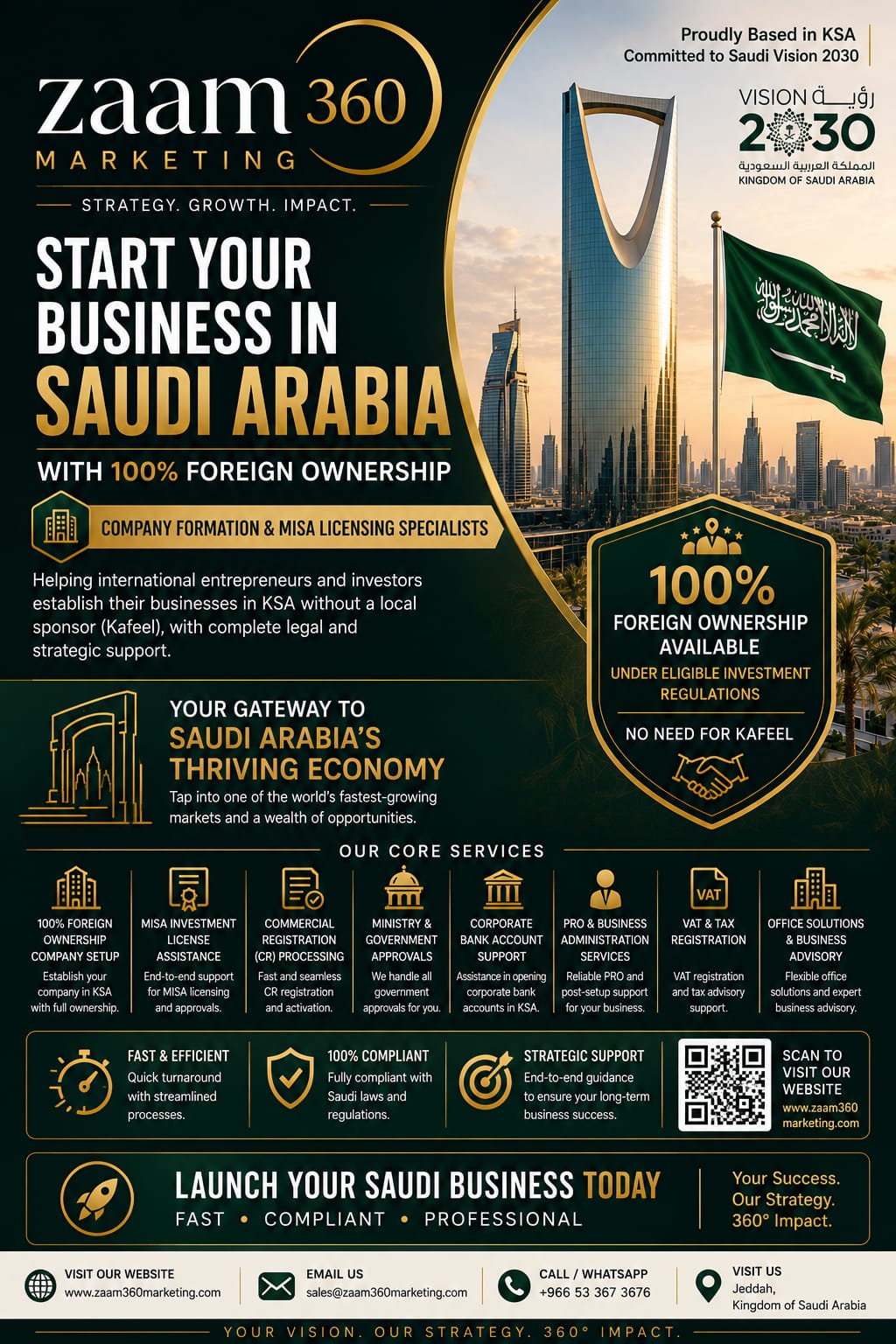 Zaam 360 Marketing Facebook ad: Business Registration in Saudi Arabia