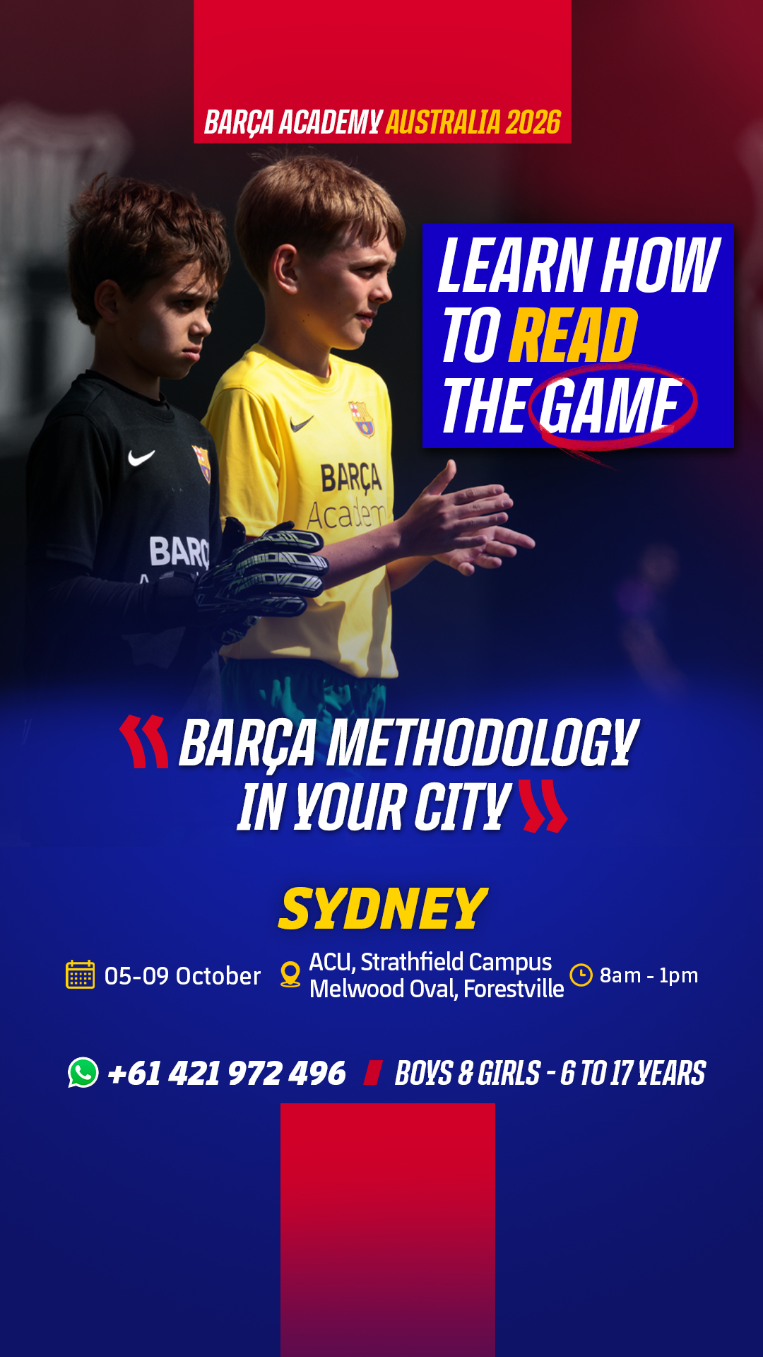 Barça Academy Australia & New Zealand Facebook ad