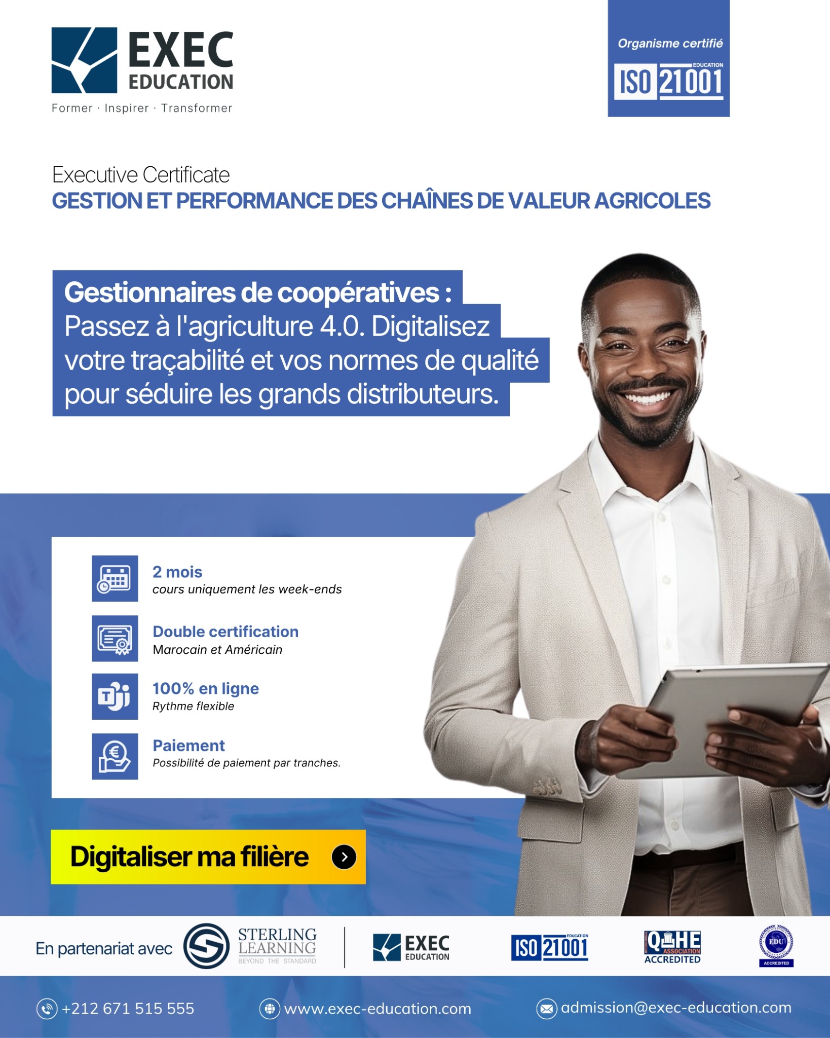 EXEC Education Facebook ad: Digitalisez votre filière
