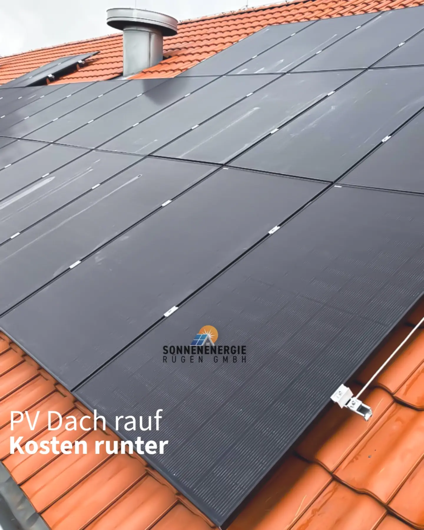 Sonnenenergie Rügen GmbH Facebook ad: Kosten runter, Photovoltaik rauf