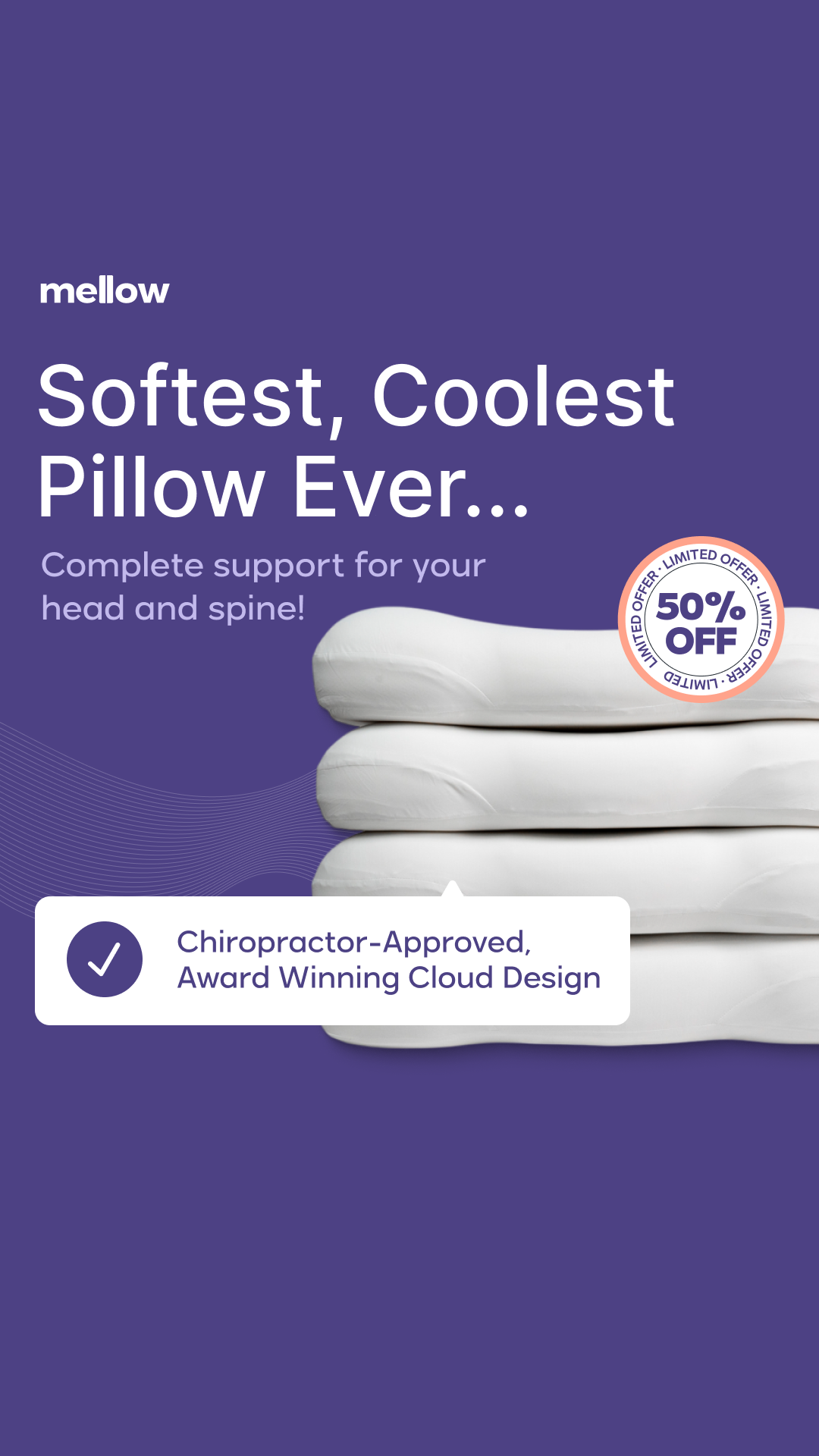 Mellow Sleep Cloud Pillow Facebook ad
