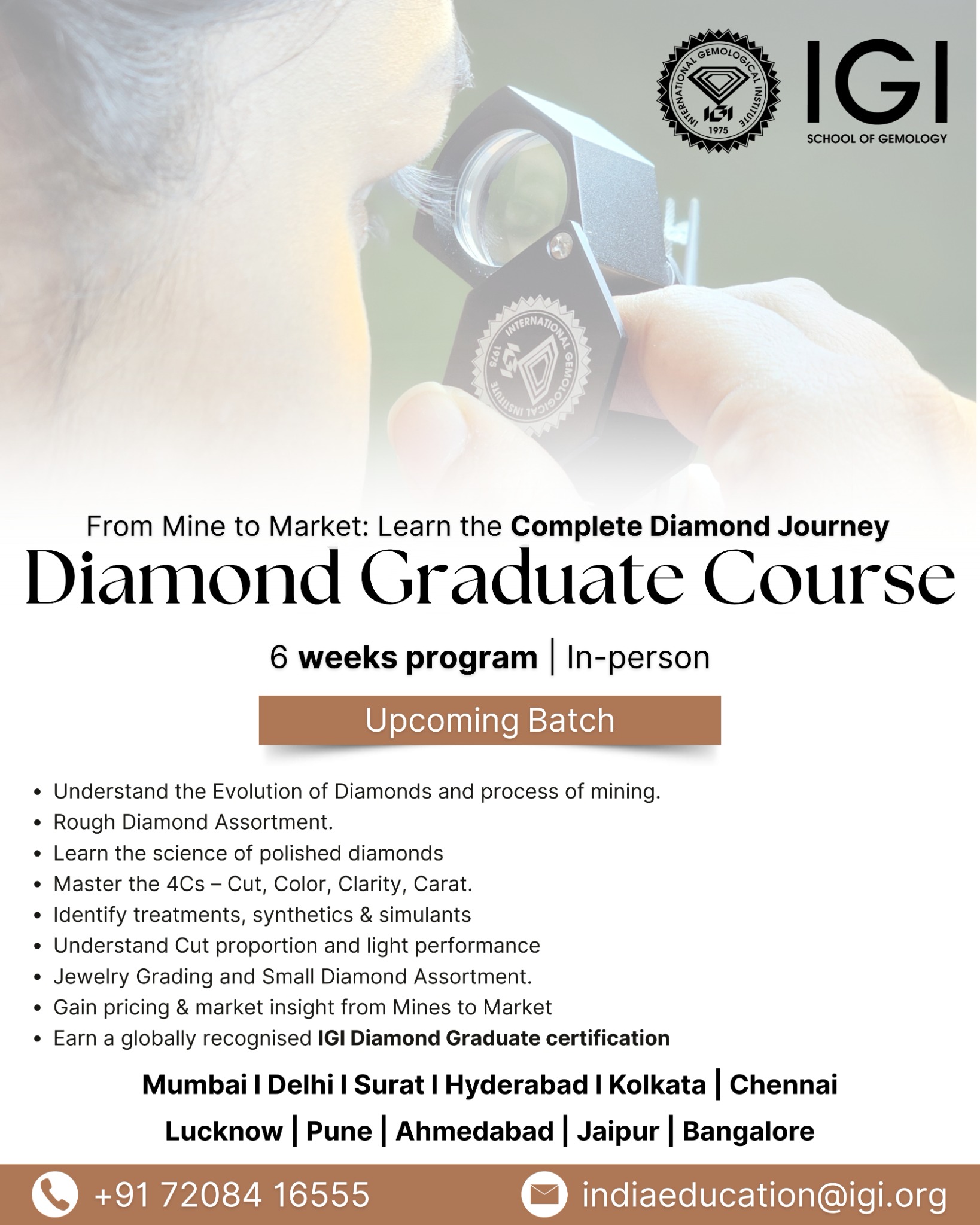 IGI School Of Gemology Facebook ad: Build a strong career in the global gem…
