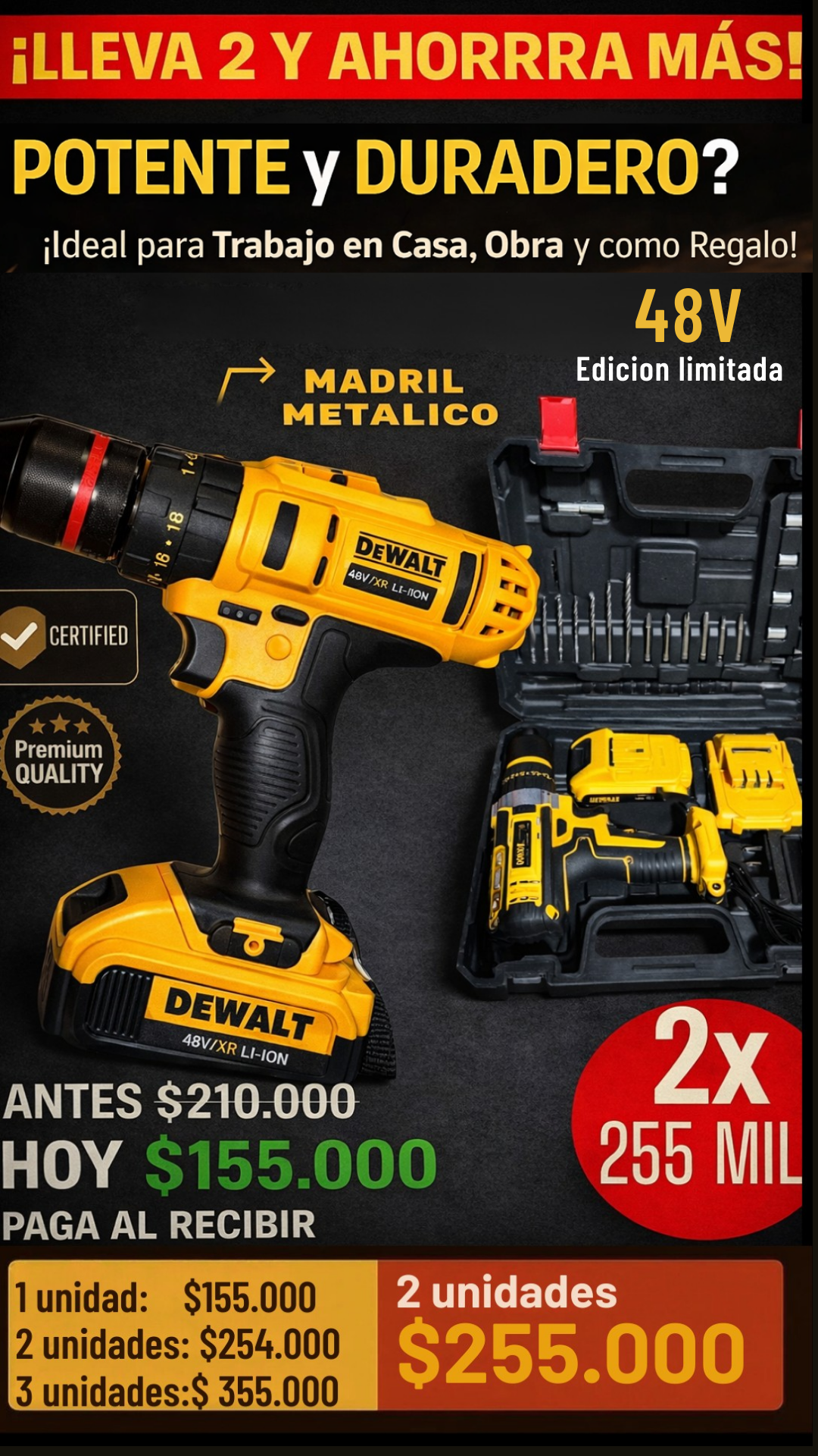 Pagoenpuerta Store Facebook ad: El taladro que sí cumple lo que promete