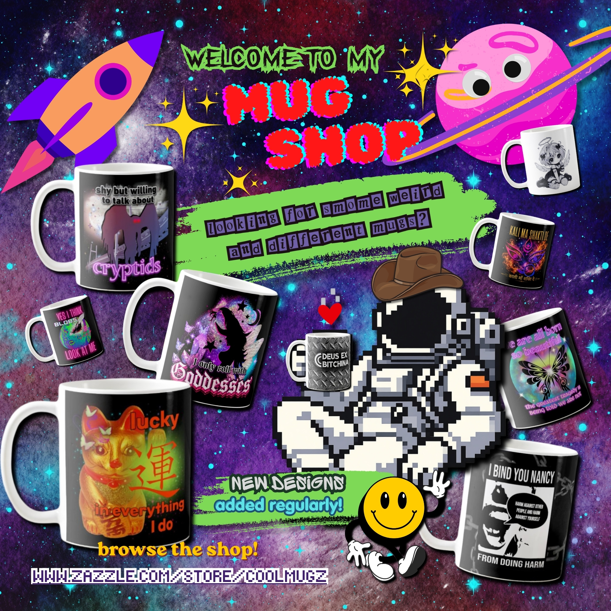 CoolMugz Facebook ad: Coolmugz: Designs & Collections on Zazzle