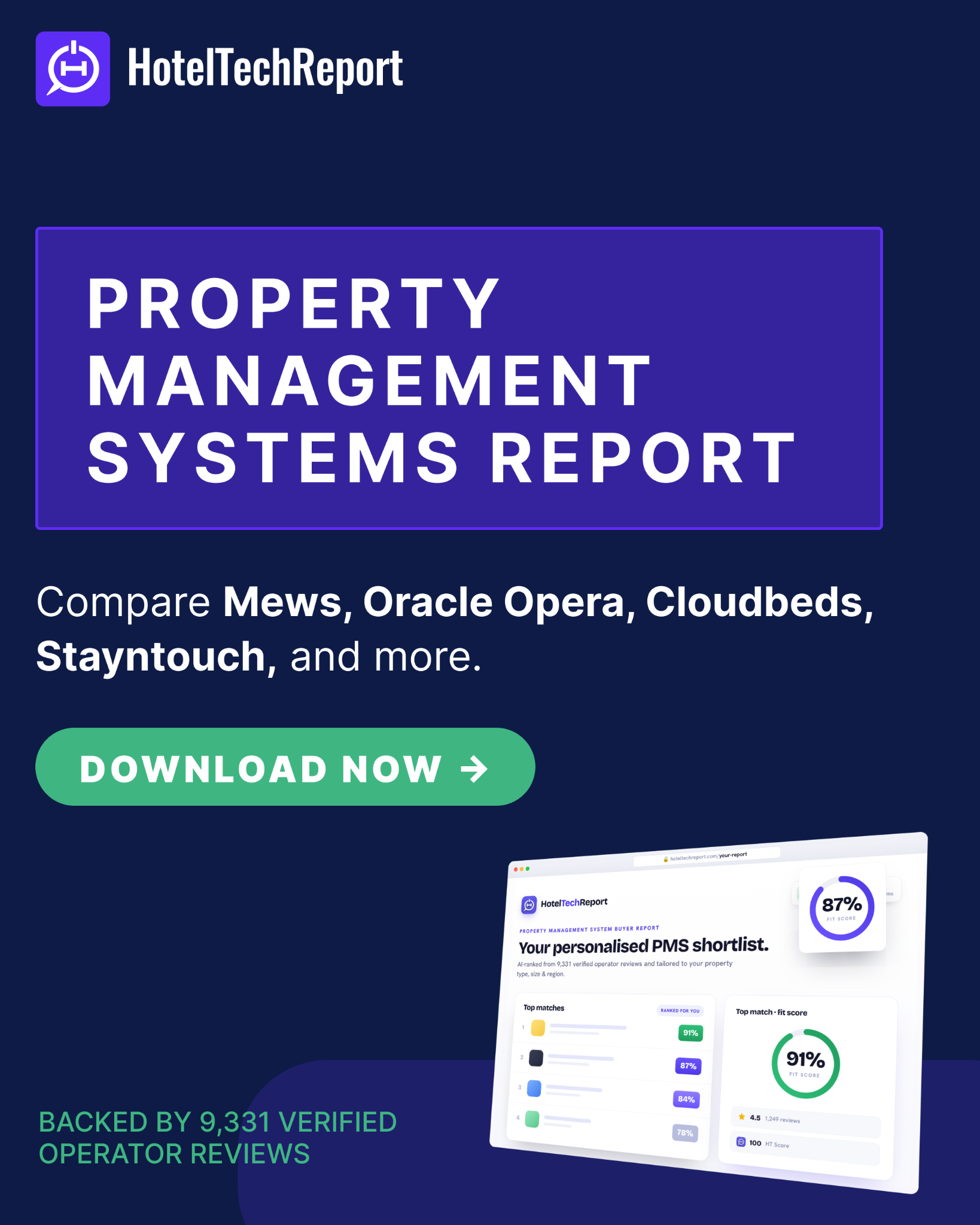 Hotel Tech Report Facebook ad: $5,000 Consultant Report, Now Free