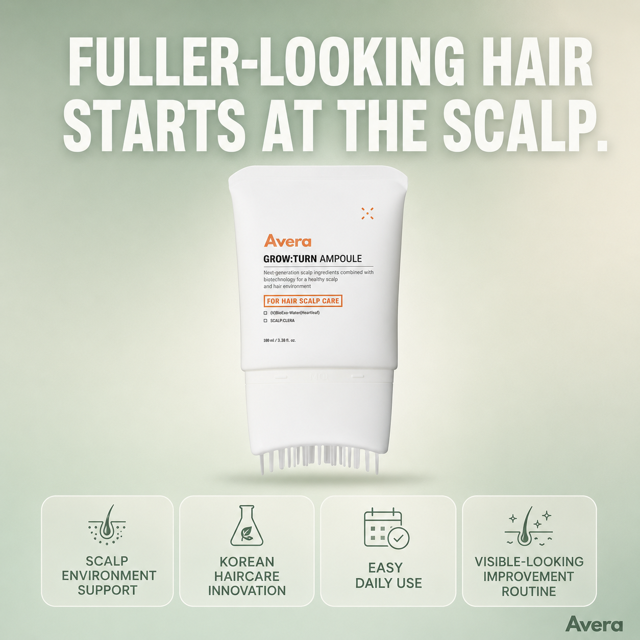 Avera Facebook ad: Korea's #1 Hair Growth Serum