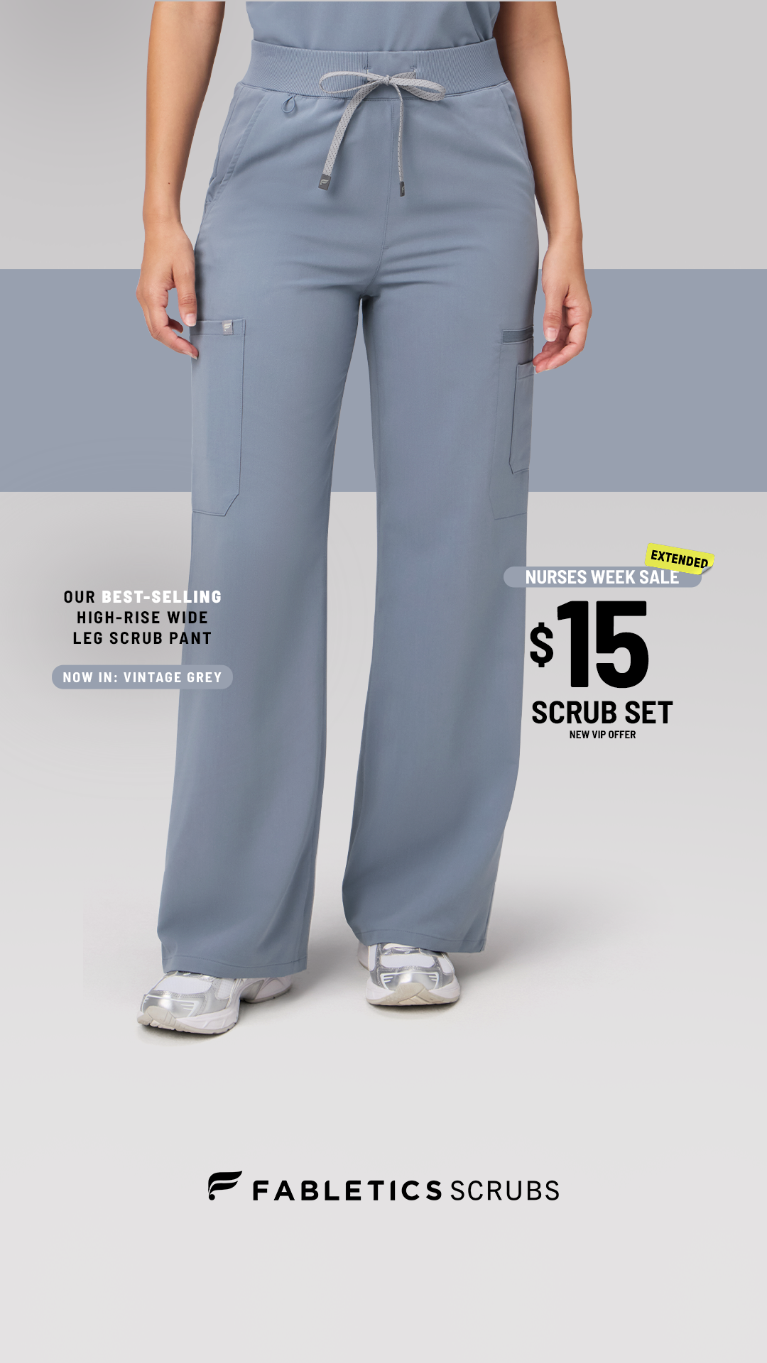 Fabletics Scrubs Facebook ad