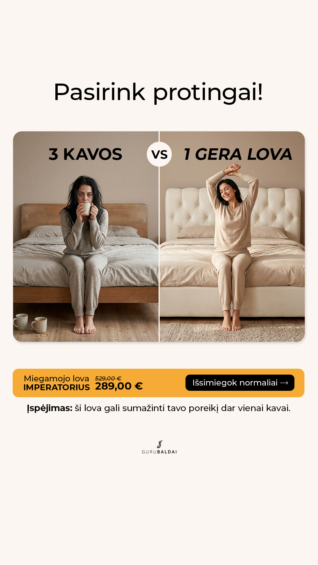 GuruBaldai.lt Facebook ad