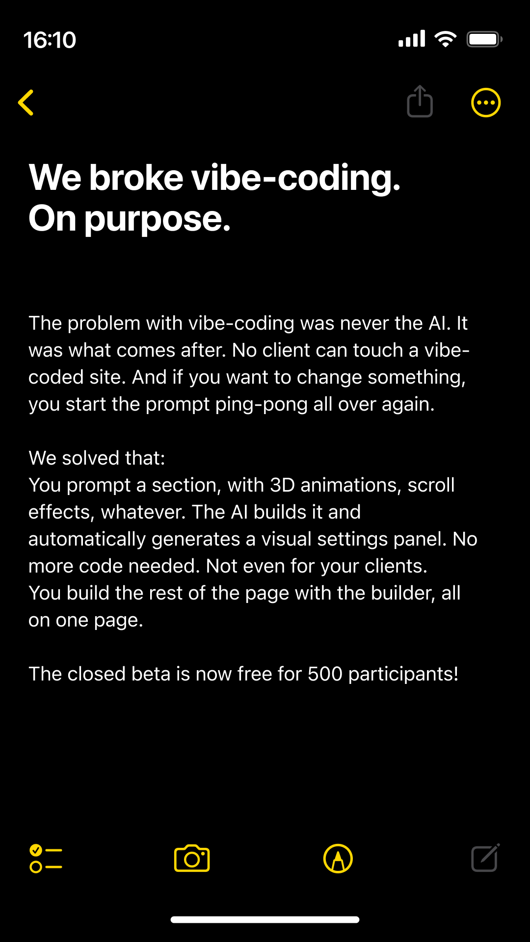 Onepage Facebook ad