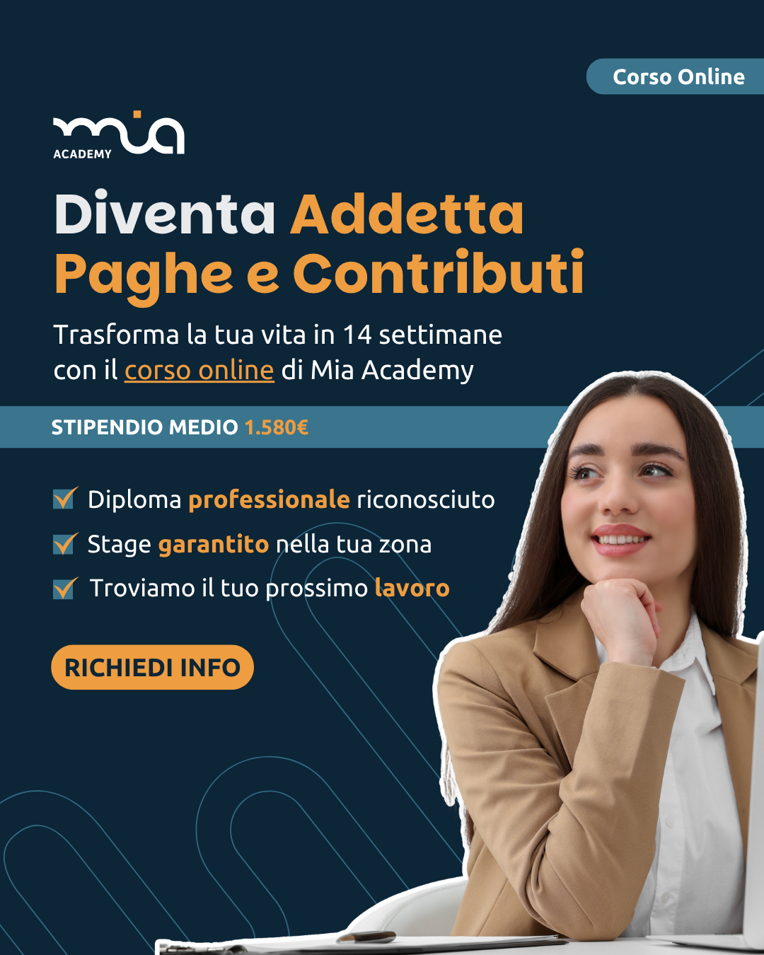 Mia Academy Facebook ad