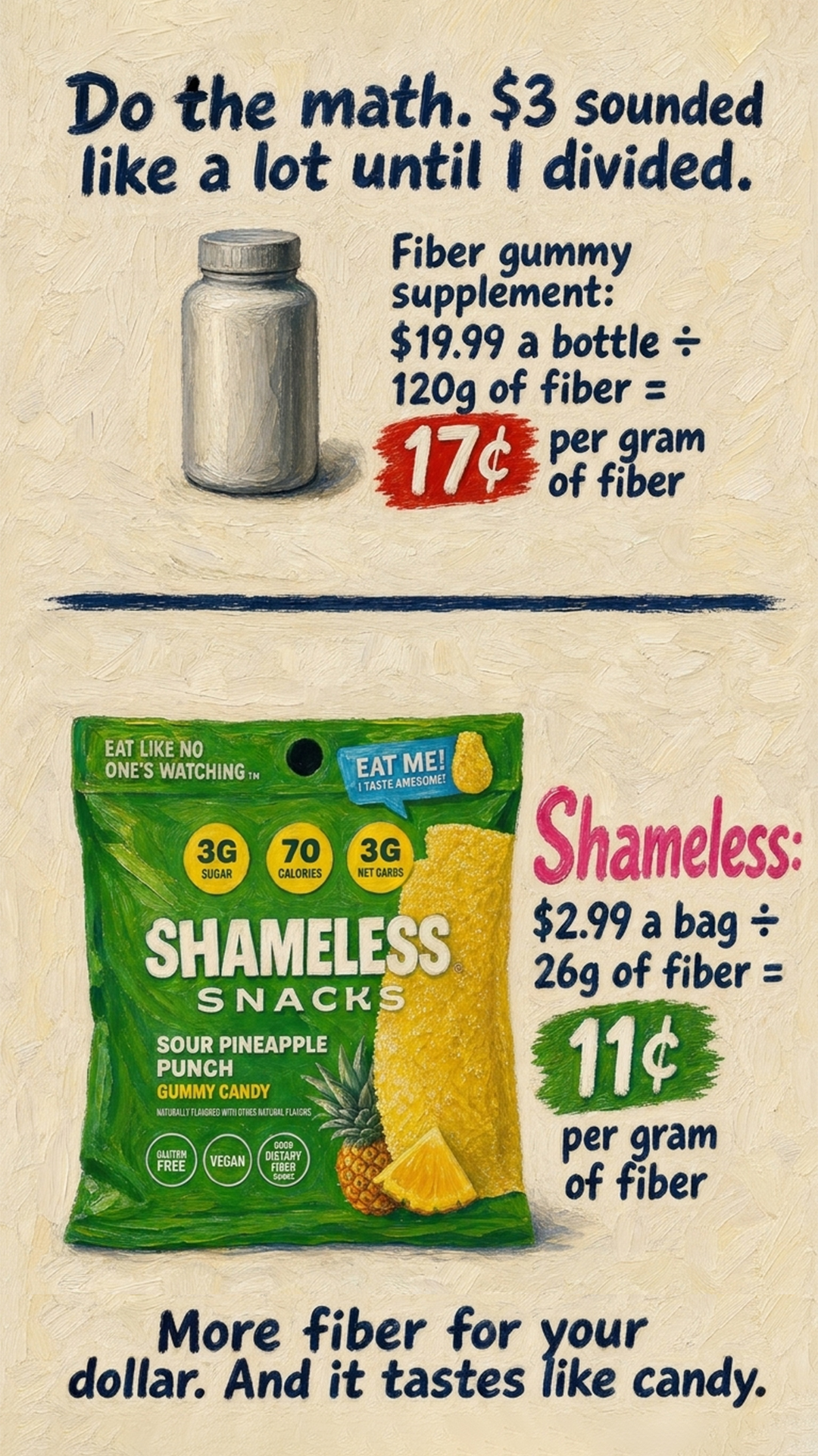 Shameless Snacks Facebook ad