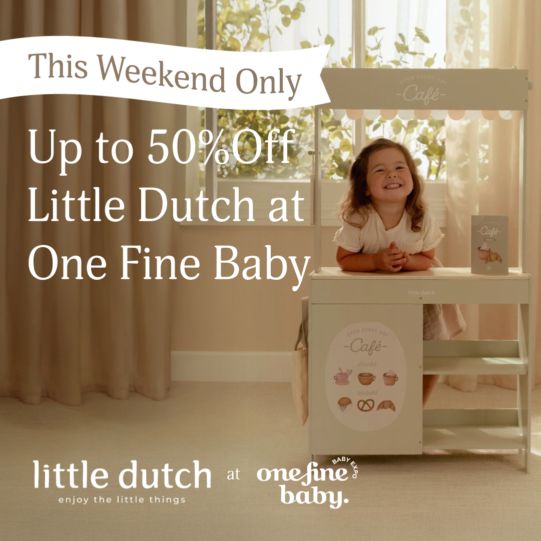 Little Dutch Australia Facebook ad: Up to 50% Off Little Dutch: May 30th-31st at One Fine Baby
