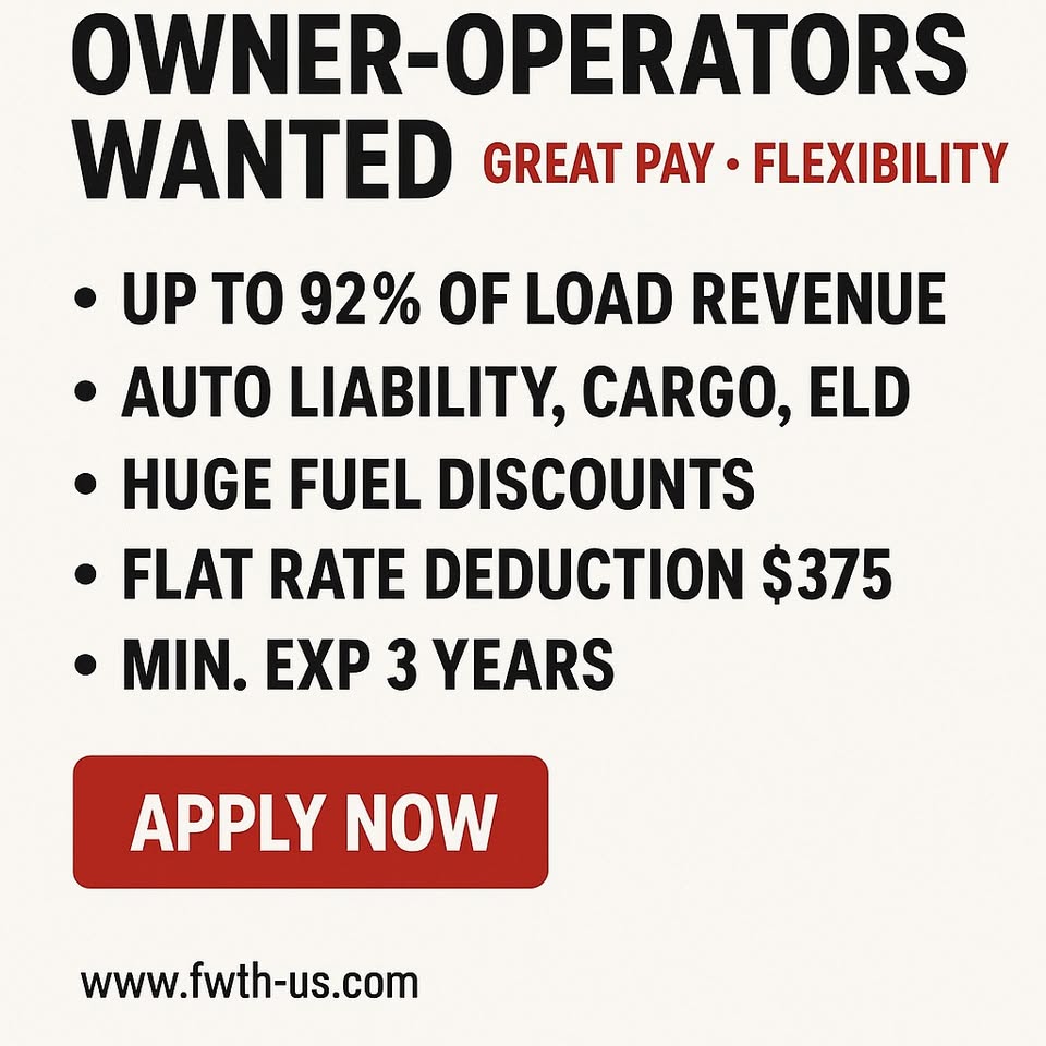Fifth Wheel Transportation Facebook ad: FWTH