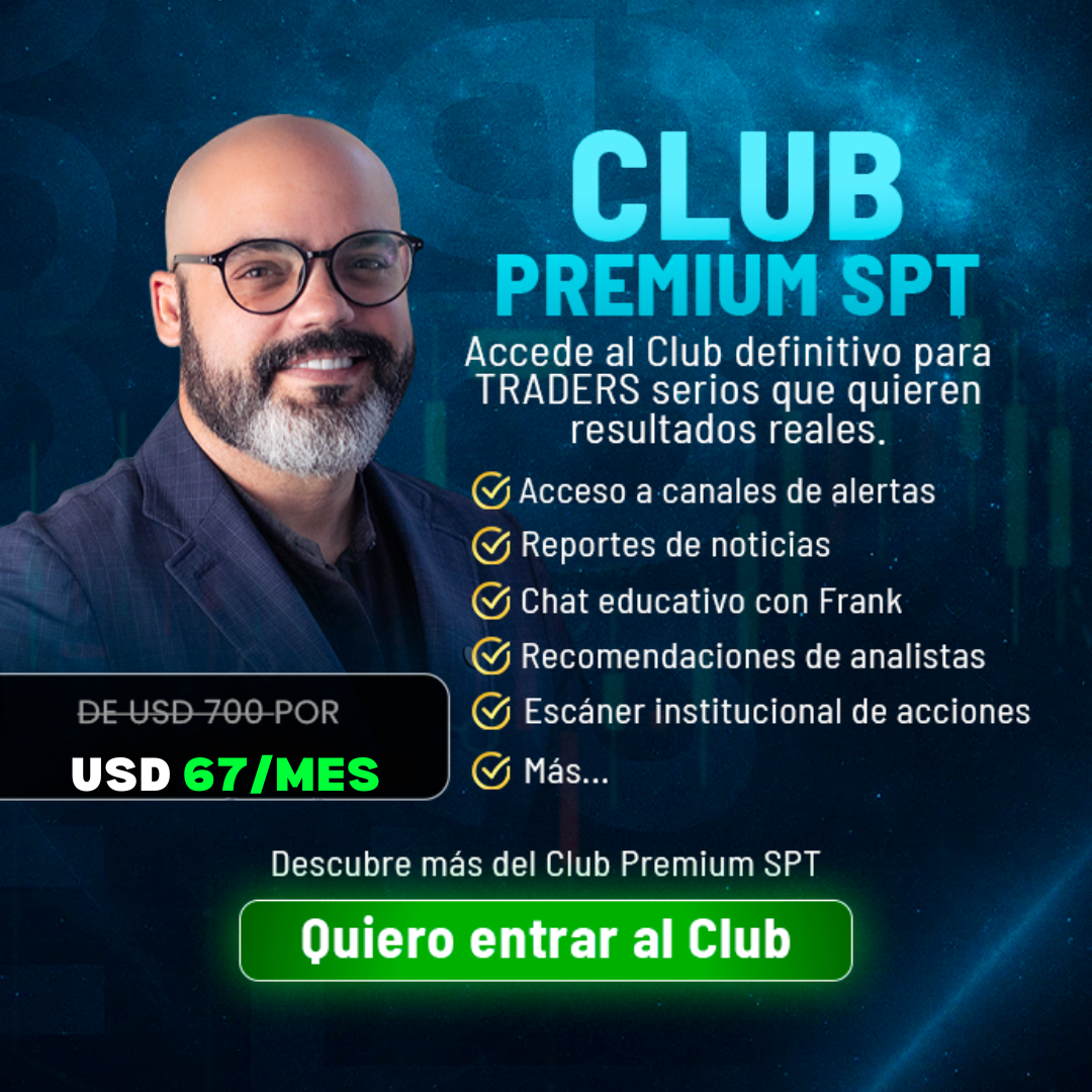 Spanglish Trades Facebook ad: Únete al Club Premium SPT