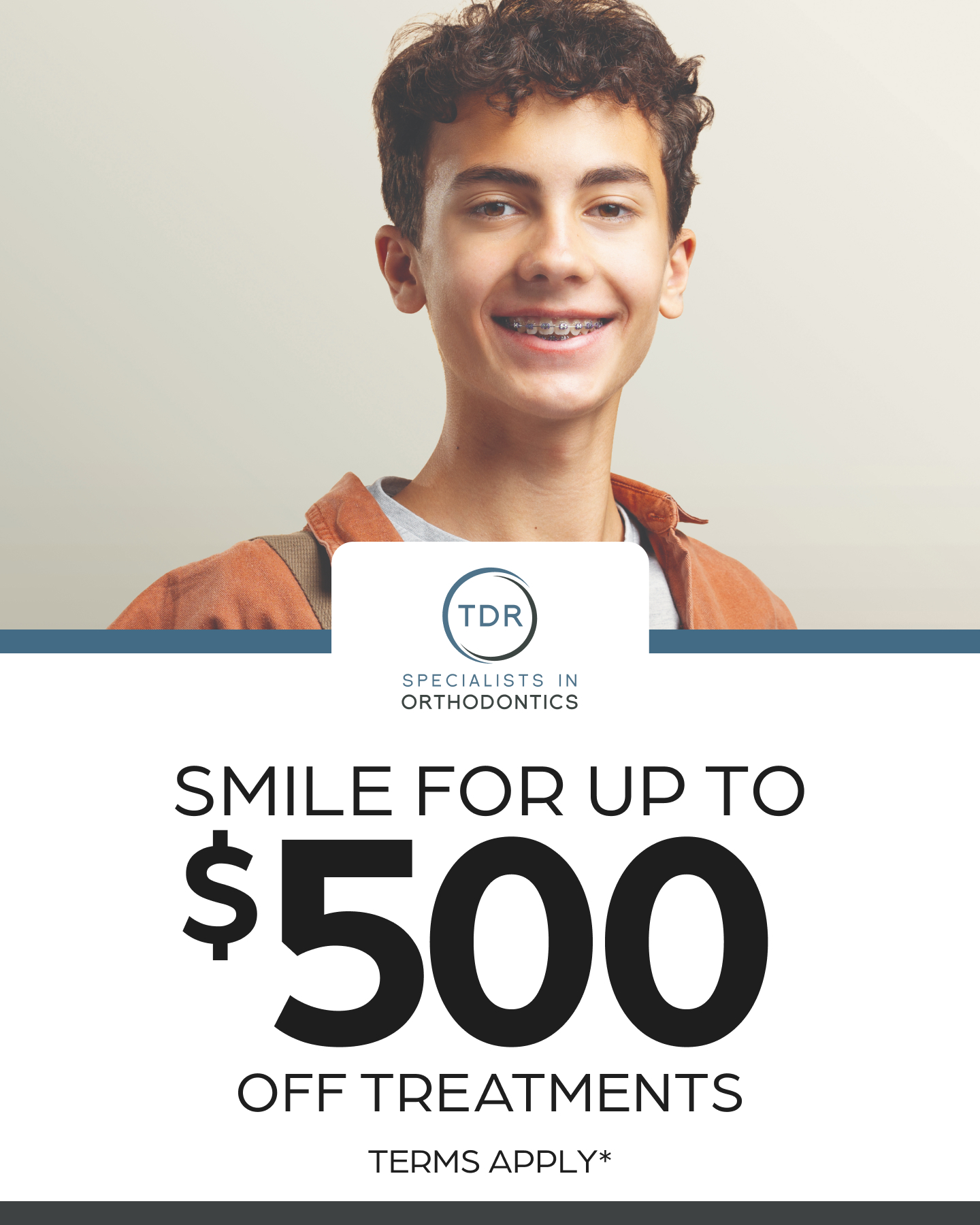 TDR Specialists in Orthodontics Facebook ad from Jun 4, 2026