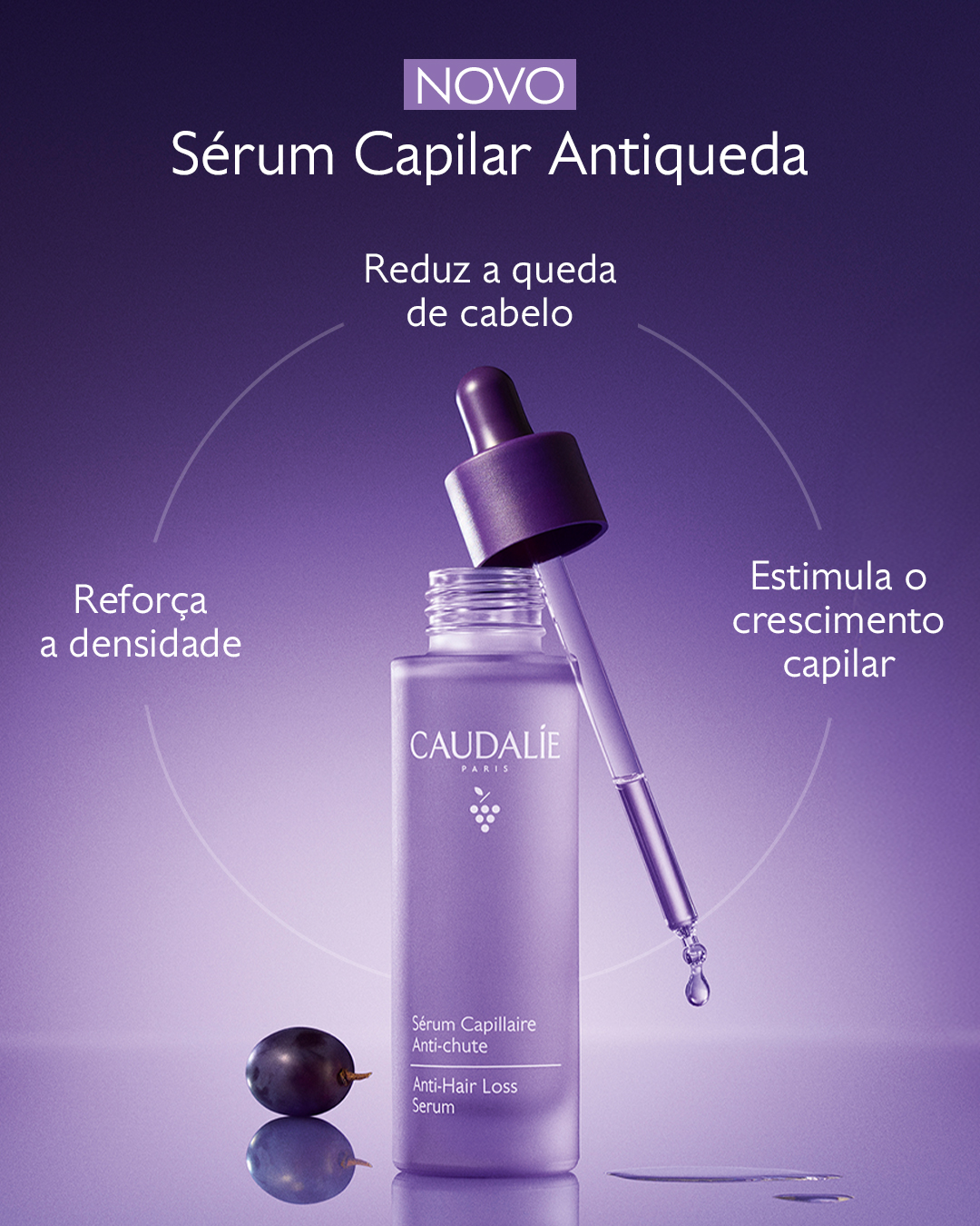 Caudalie Facebook ad: Novo Sérum Capilar Antiqueda