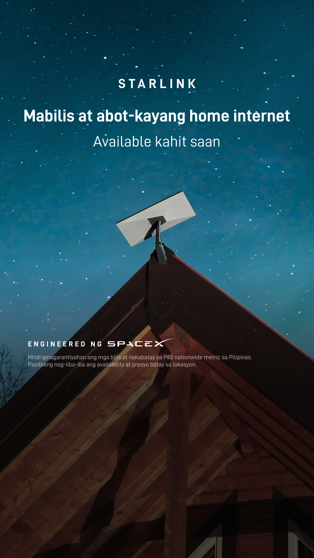 Starlink Facebook ad: Umorder online sa loob lang ng ilang minuto.