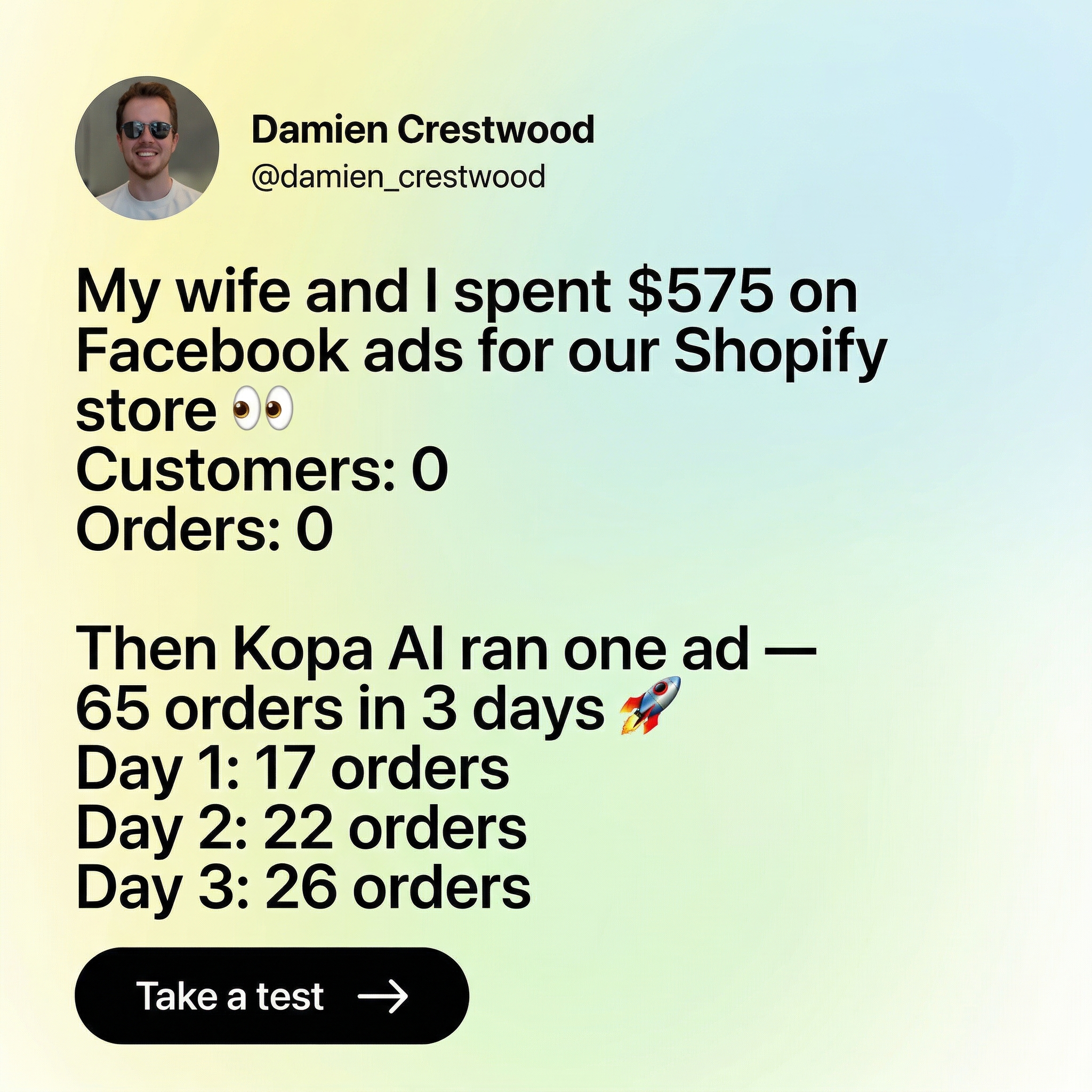 kopa.ai Facebook ad