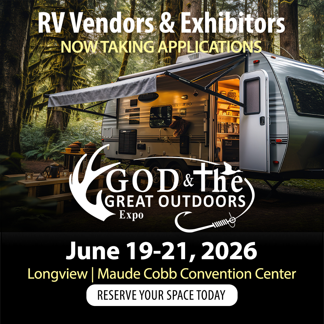 God and The Great Outdoors Facebook ad: VENDORS WANTED, God & The Great Outdoors Expo 2026