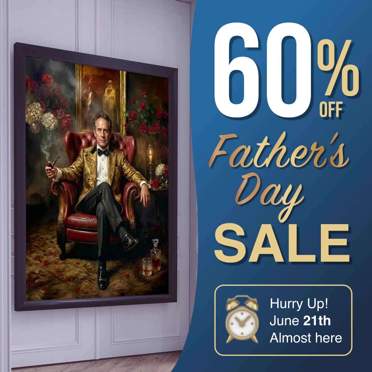 Gift Ideas For Someone Who Has Everything Facebook ad: The eternal portrait he deserves this Father's Day
