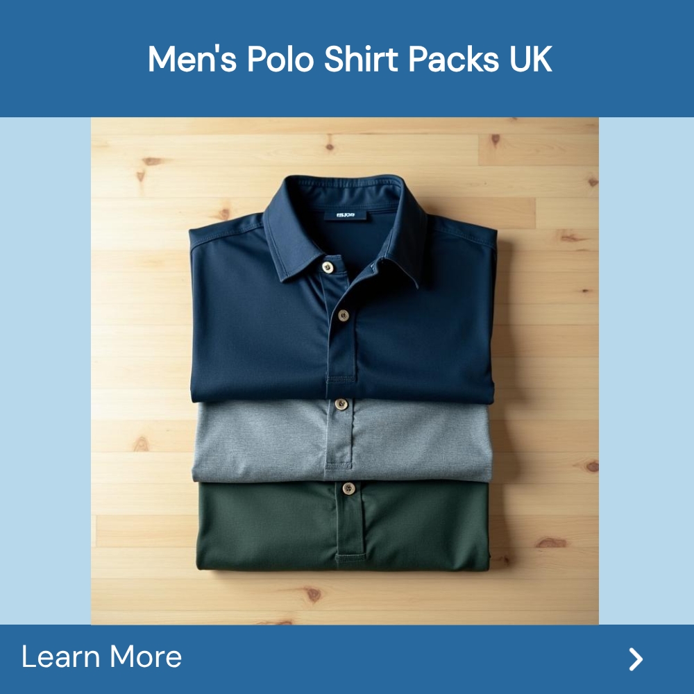 FAQInsider Vistalink Facebook ad: Men's Polo Shirt Packs UK