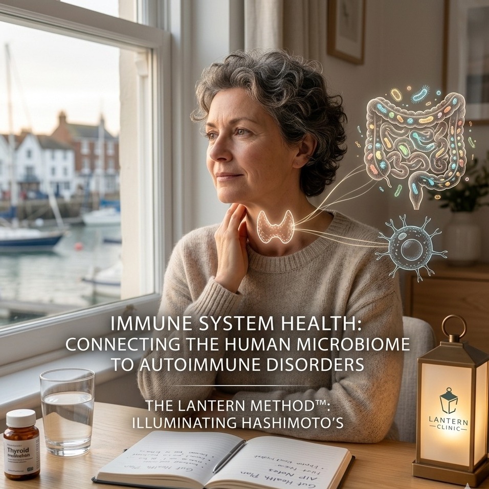 Lantern Clinic Facebook ad: Immune System Health: Connecting the Human Microbiome to…