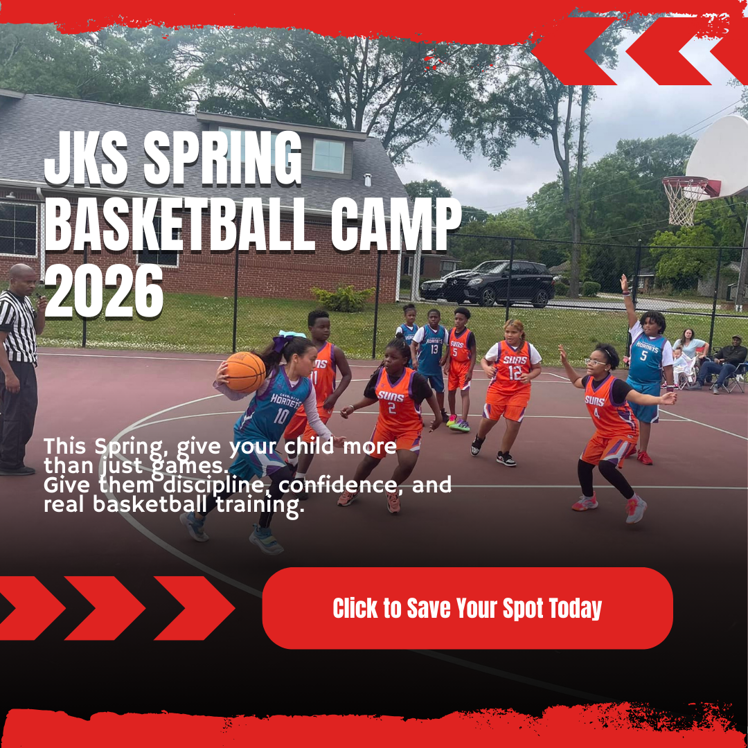 Just Kingdom Sports Facebook ad: Spring Basketball Camp 2026