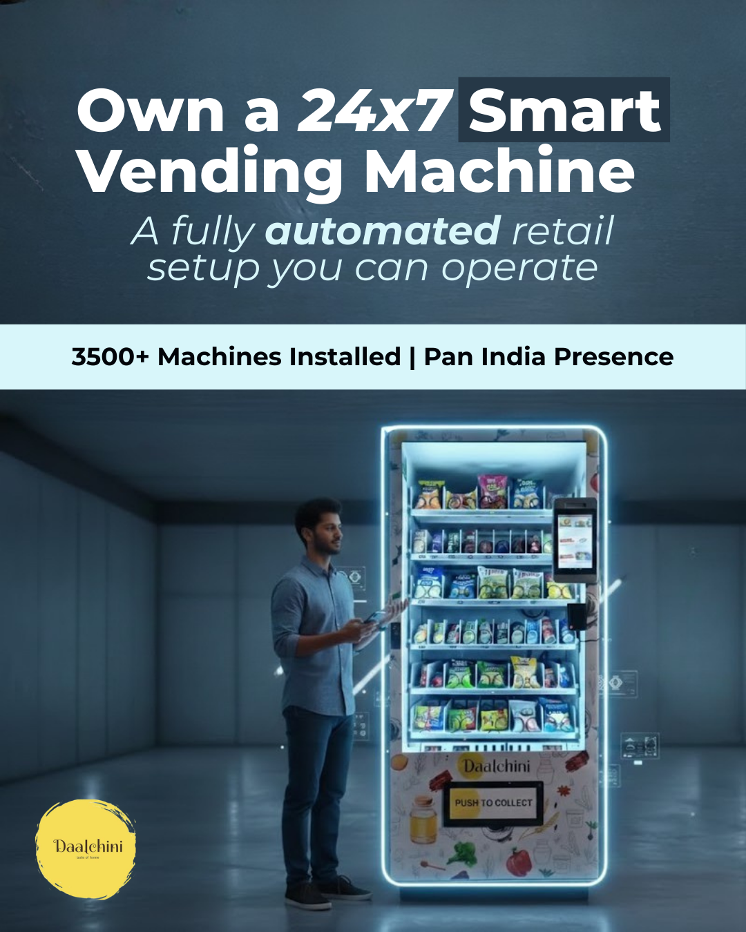 Daalchini Facebook ad: Start Your Vending Machine Business in Belagavi.