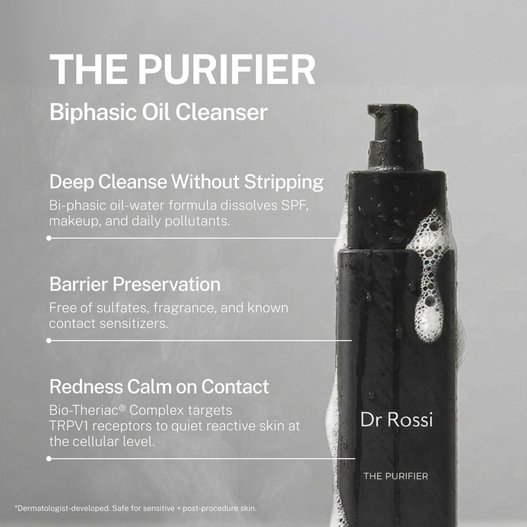 Dr. Rossi DERM MD Facebook ad: Inflammation is the common thread behind redness, texture…
