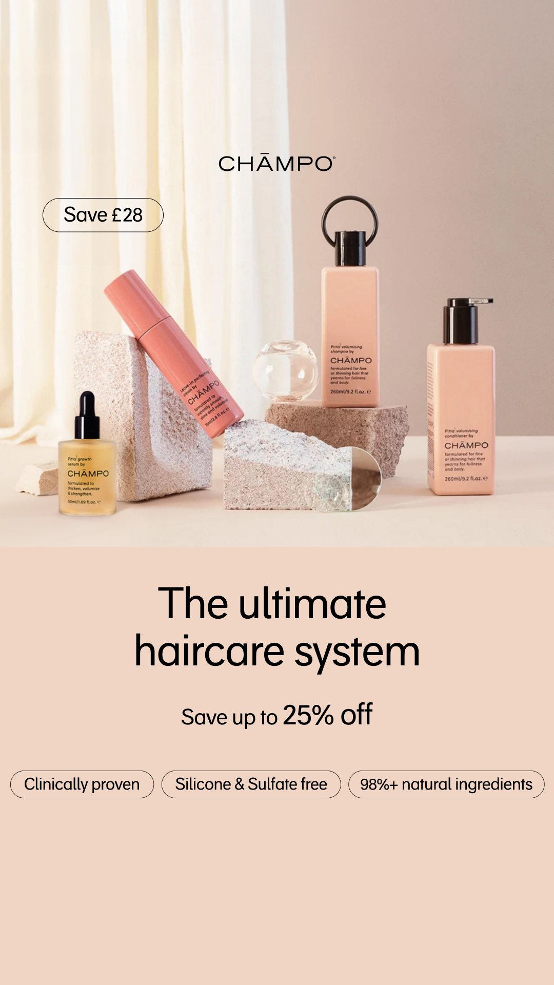 Chāmpo Haircare Facebook ad