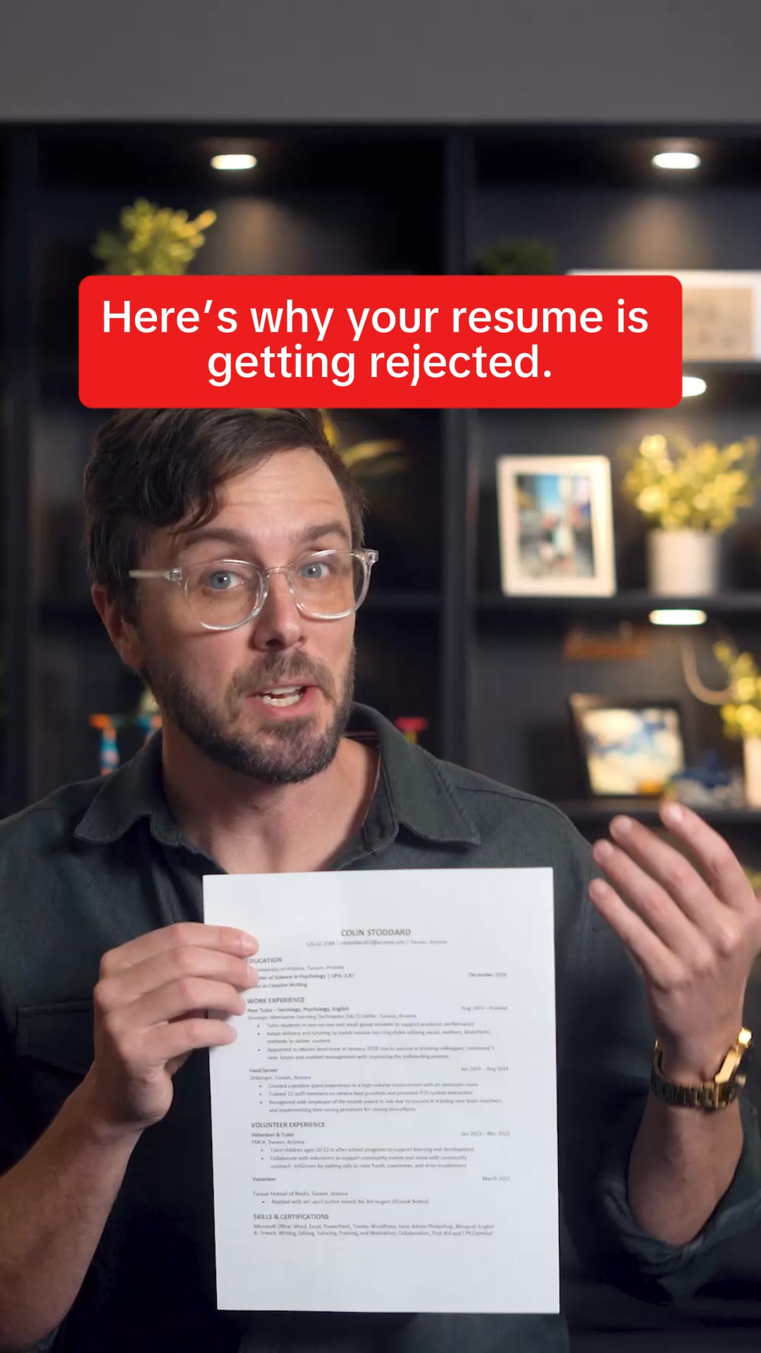 Resume.co Facebook ad: Your resume is getting tossed in 6 seconds.