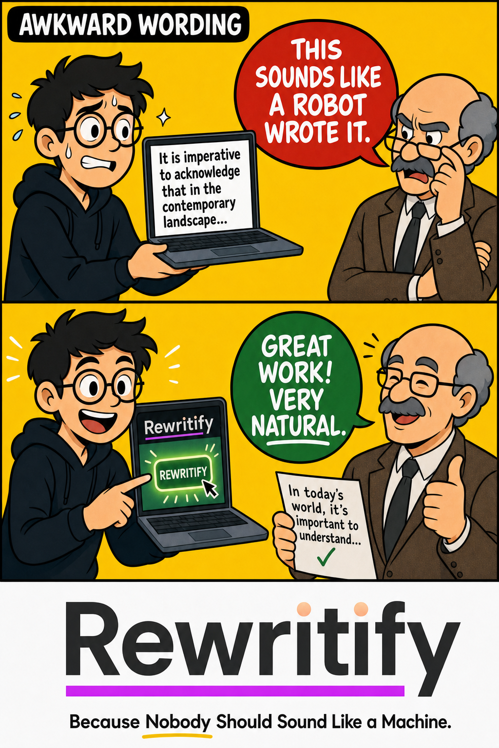 Rewritify Facebook ad