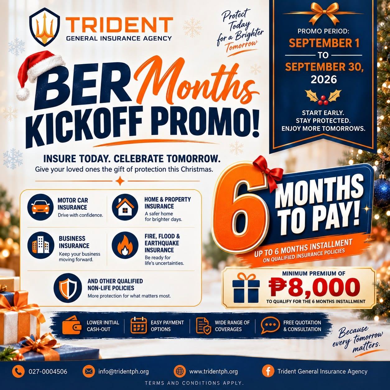 Trident General Insurance Agency Facebook ad: HUMABOL NA! Last chance this September!
