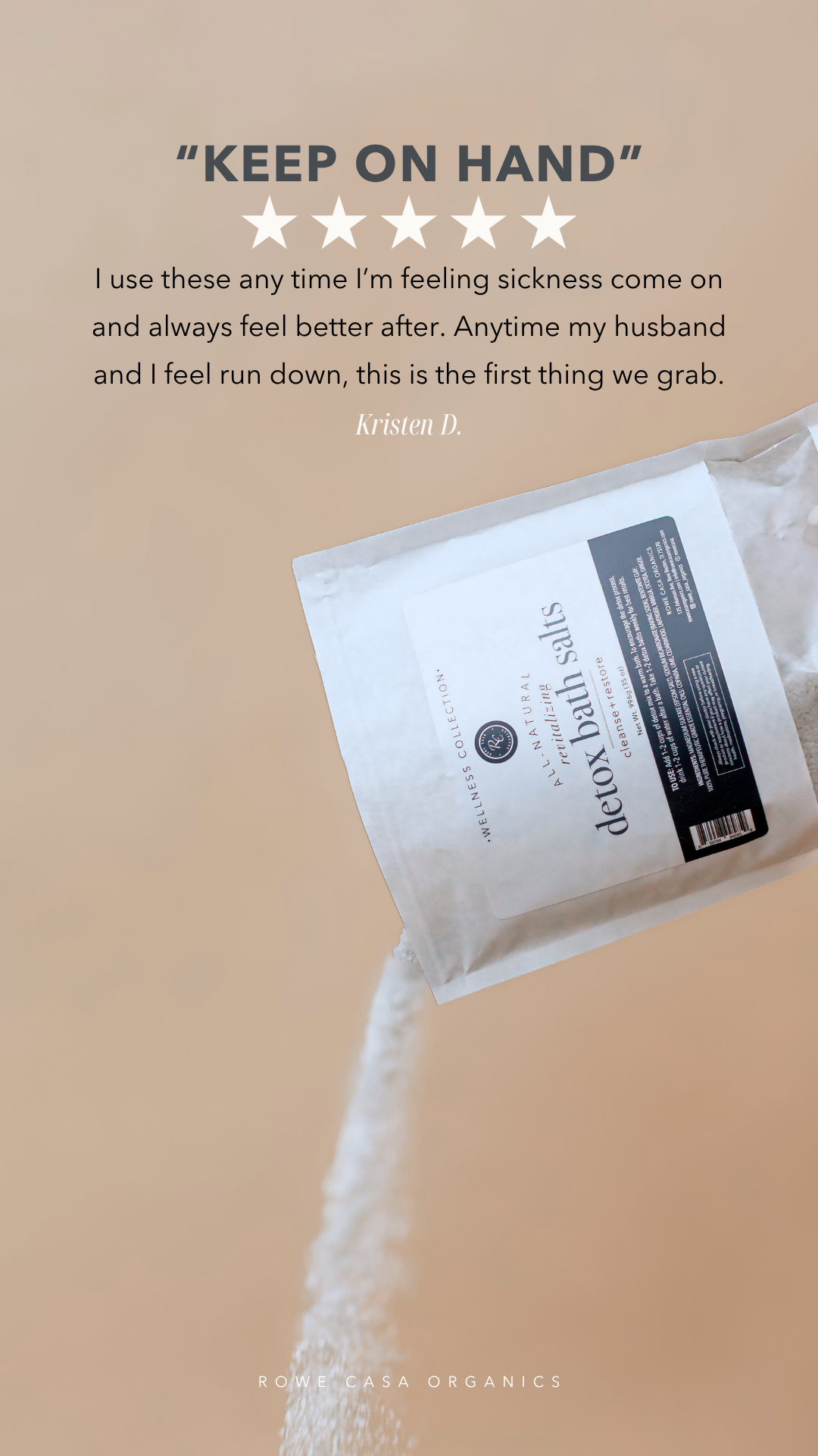 Rowe Casa Organics Facebook ad