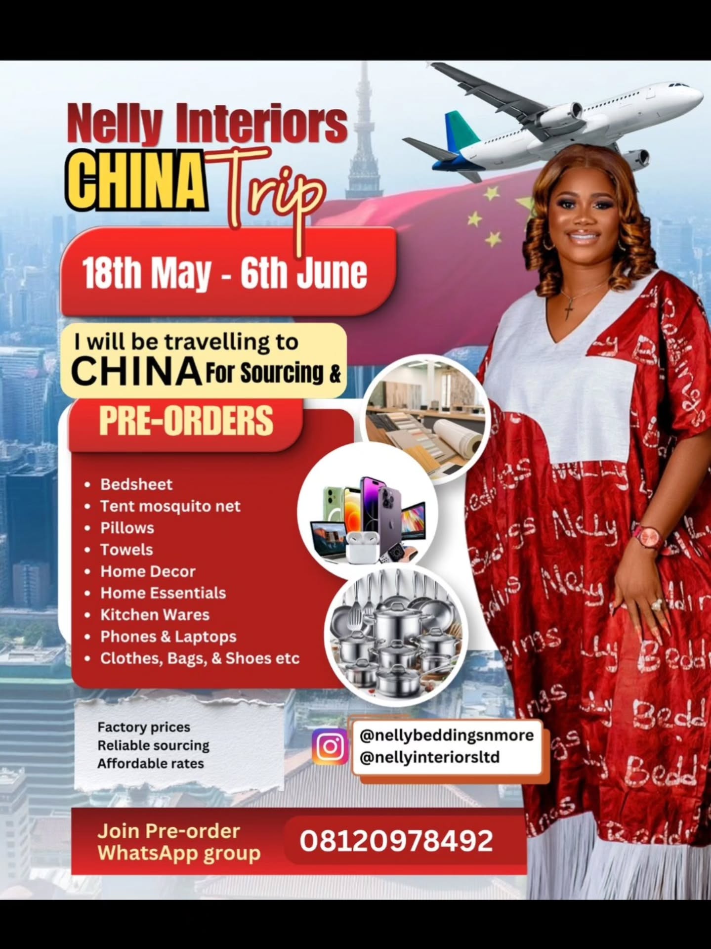 Nellybeddingsnmore Facebook ad: STOP overpaying for goods in Nigeria!