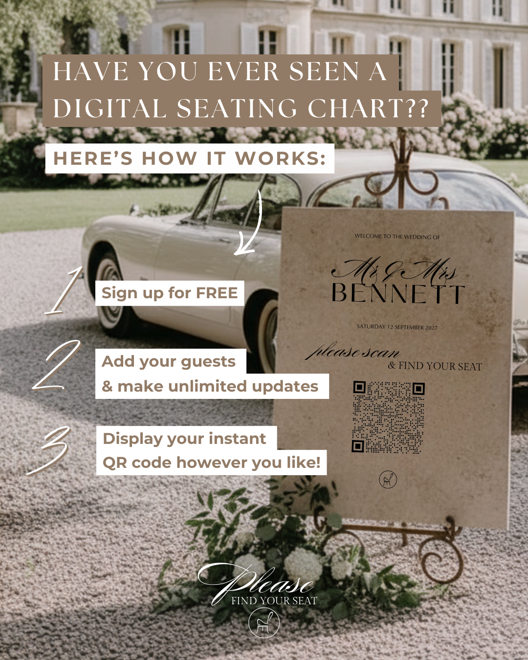 Please Find Your Seat Facebook ad