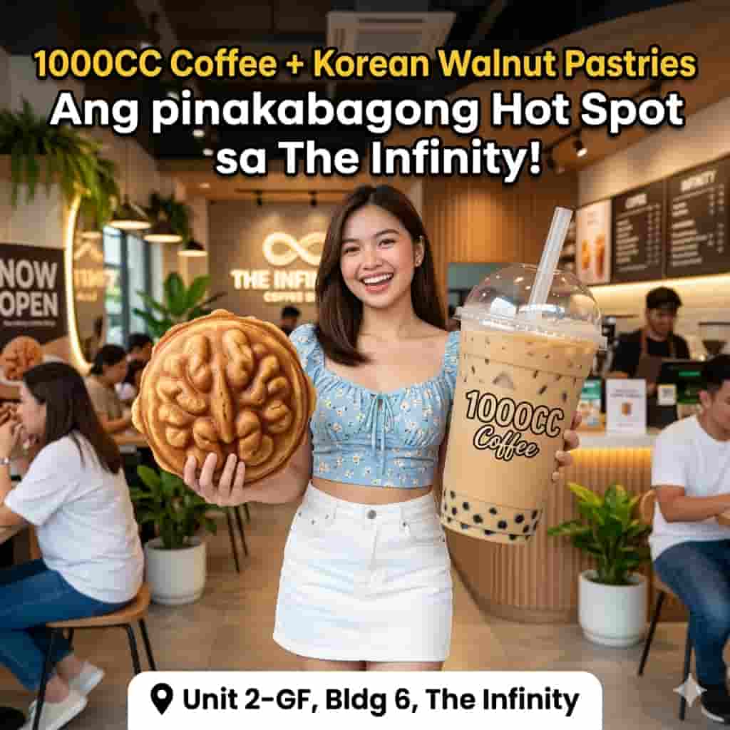 1000cc Coffee / Homil Hodu - Infinity Facebook ad: GIANT 1000CC Coffee & K-Snacks!