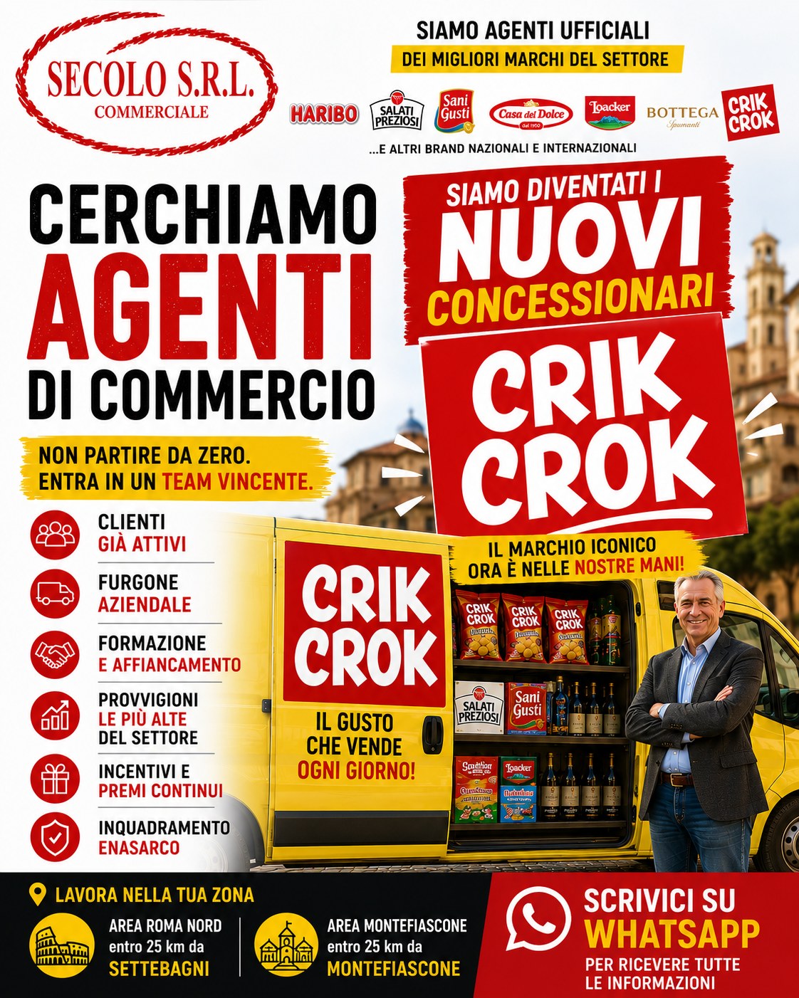Secolo Srl Commerciale Facebook ad: Agente di Commercio | Roma Nord e Montefiascone