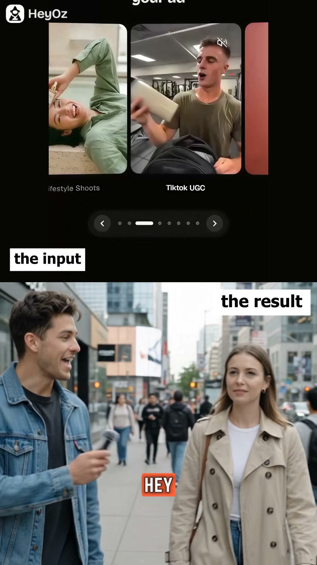 Oz: AI Marketing Platform Facebook ad: Say Goodbye to UGC Creators