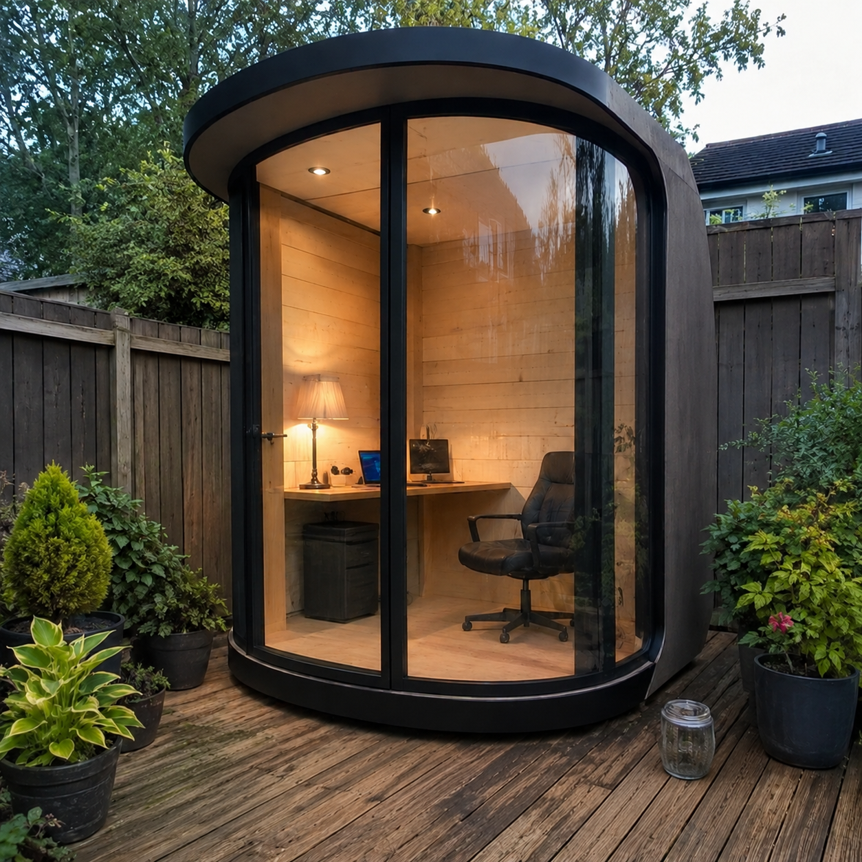Buy Now Pay Later Facebook ad: Transform your workspace with stylish garden office…