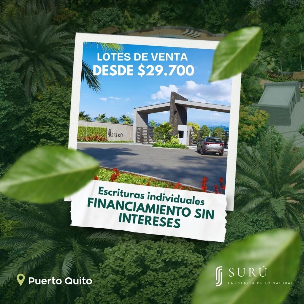 SURÚ - Urbanización Facebook ad: Lotes en venta en Puerto Quito