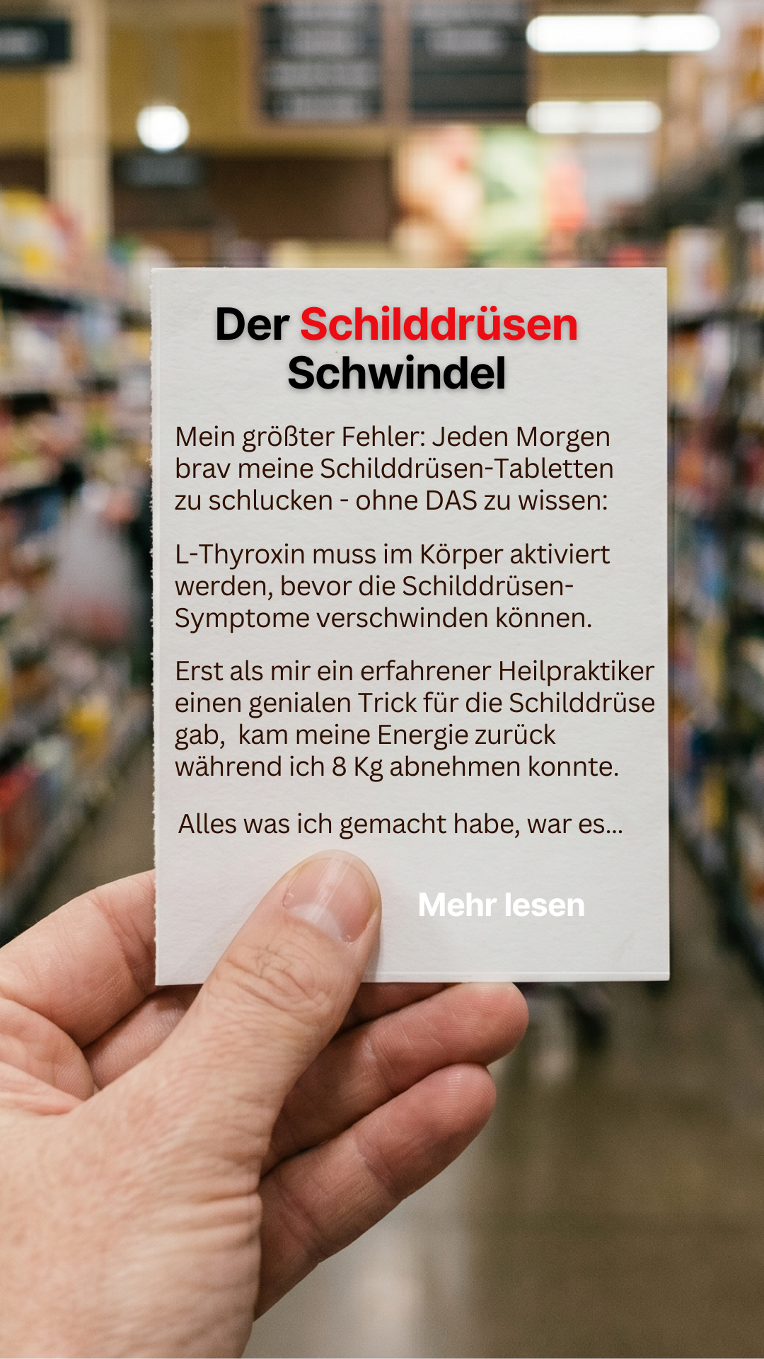 Mission Schilddrüse Facebook ad