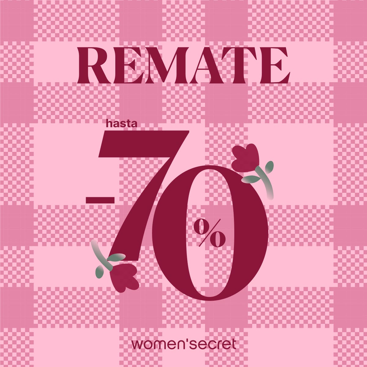 Women'secret Facebook ad: HASTA -70%