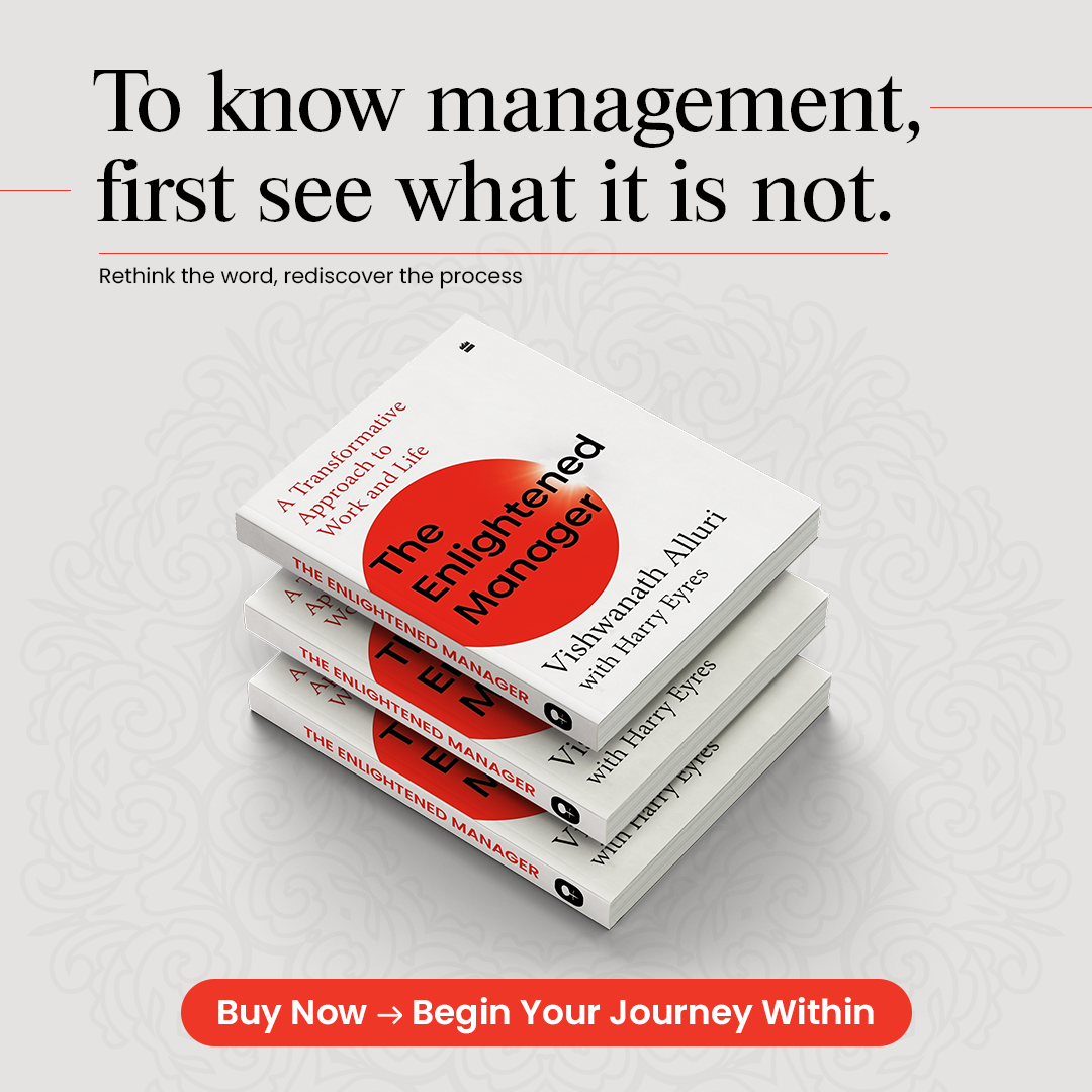 The Enlightened Manager Facebook ad: In the rush of deadlines, meetings and KPIs…