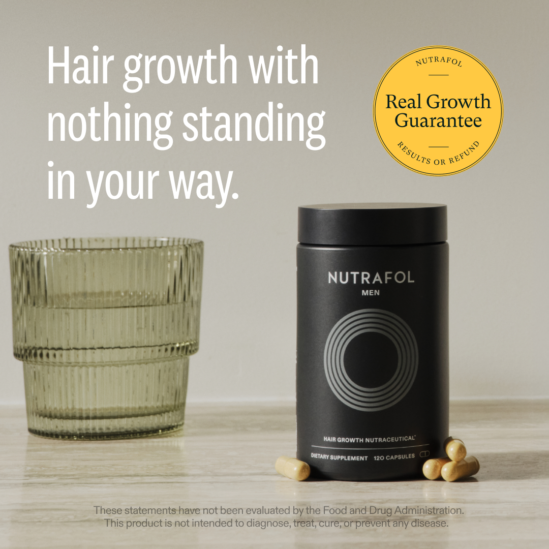 Nutrafol Men Facebook ad: Results, or it’s on us.