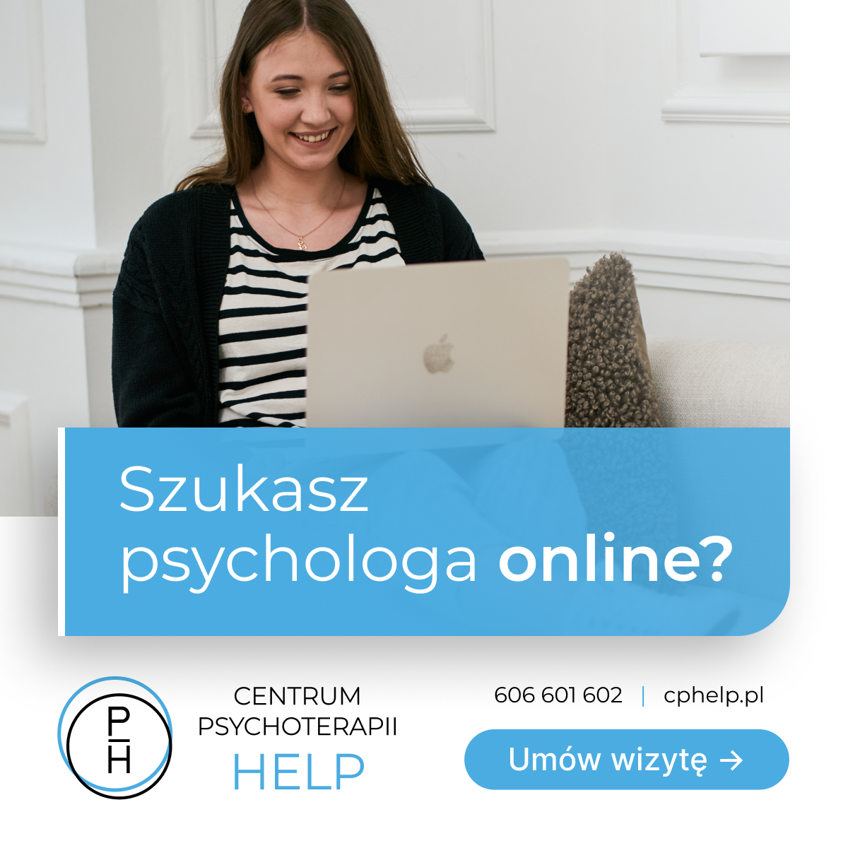 Centrum Psychoterapii Help Facebook ad: Pierwszy krok do zmiany