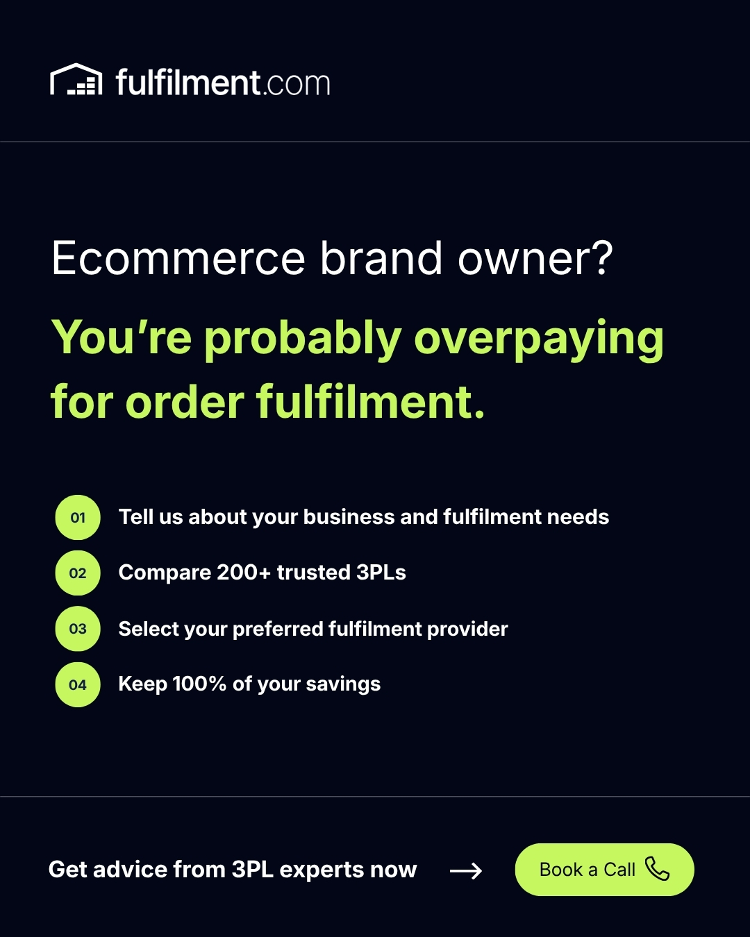 fulfilment.com Facebook ad