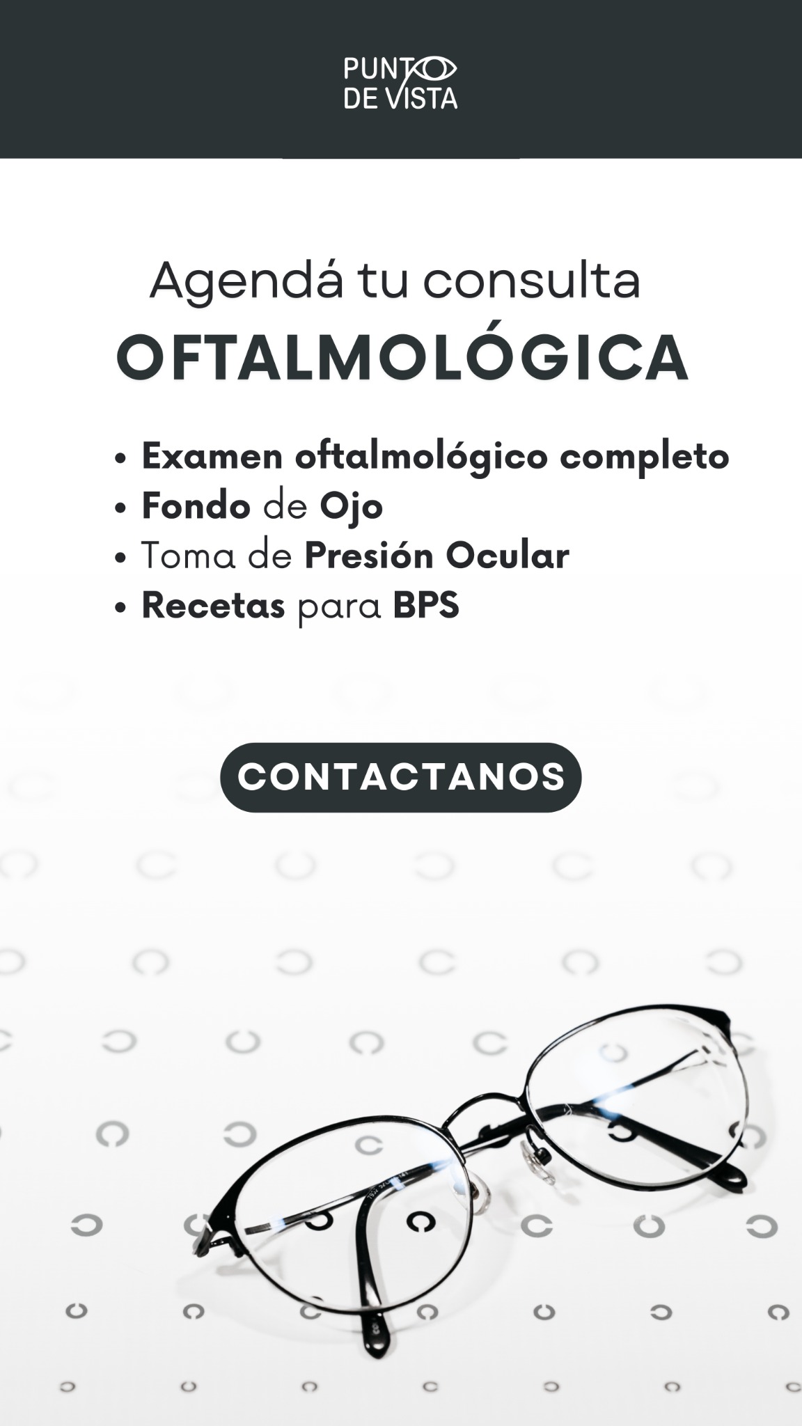 PUNTO de VISTA Oftalmólogos Facebook ad from Aug 7, 2025